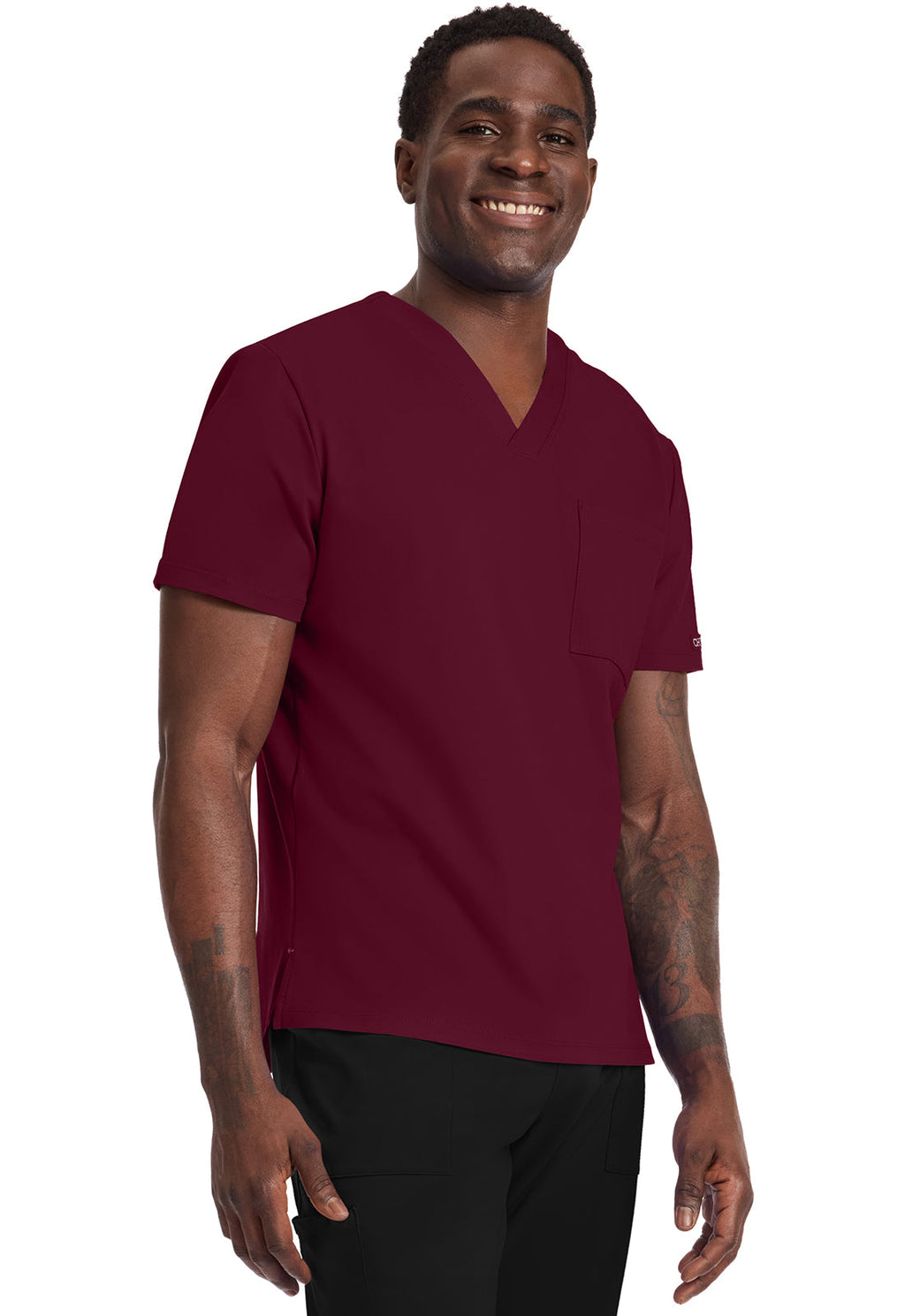 Achieve CK834 Men's 1-Pocket Tuck-In Top Wine Image