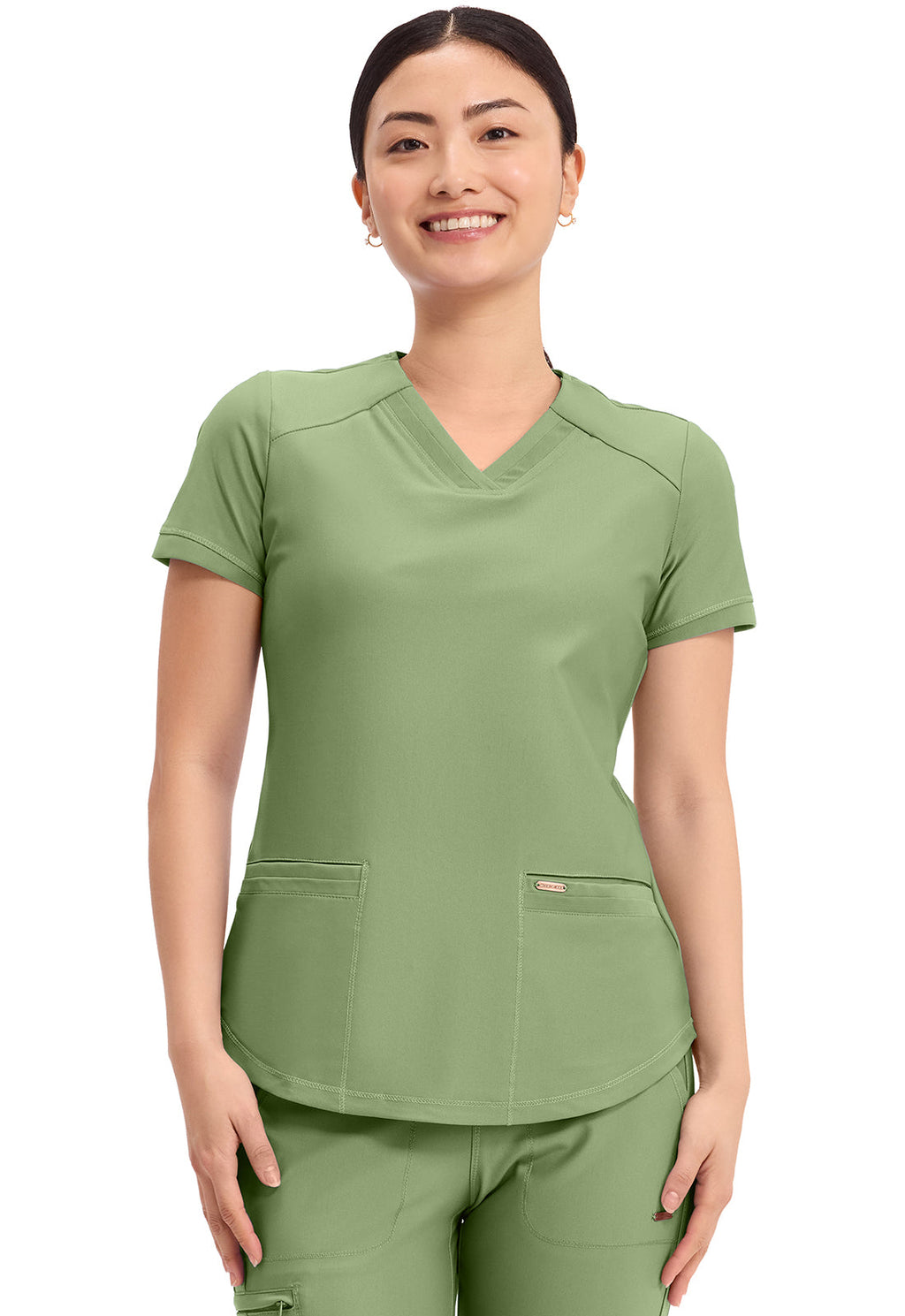 Form CK840 Women's V-Neck Scrub Top Bright Sage
