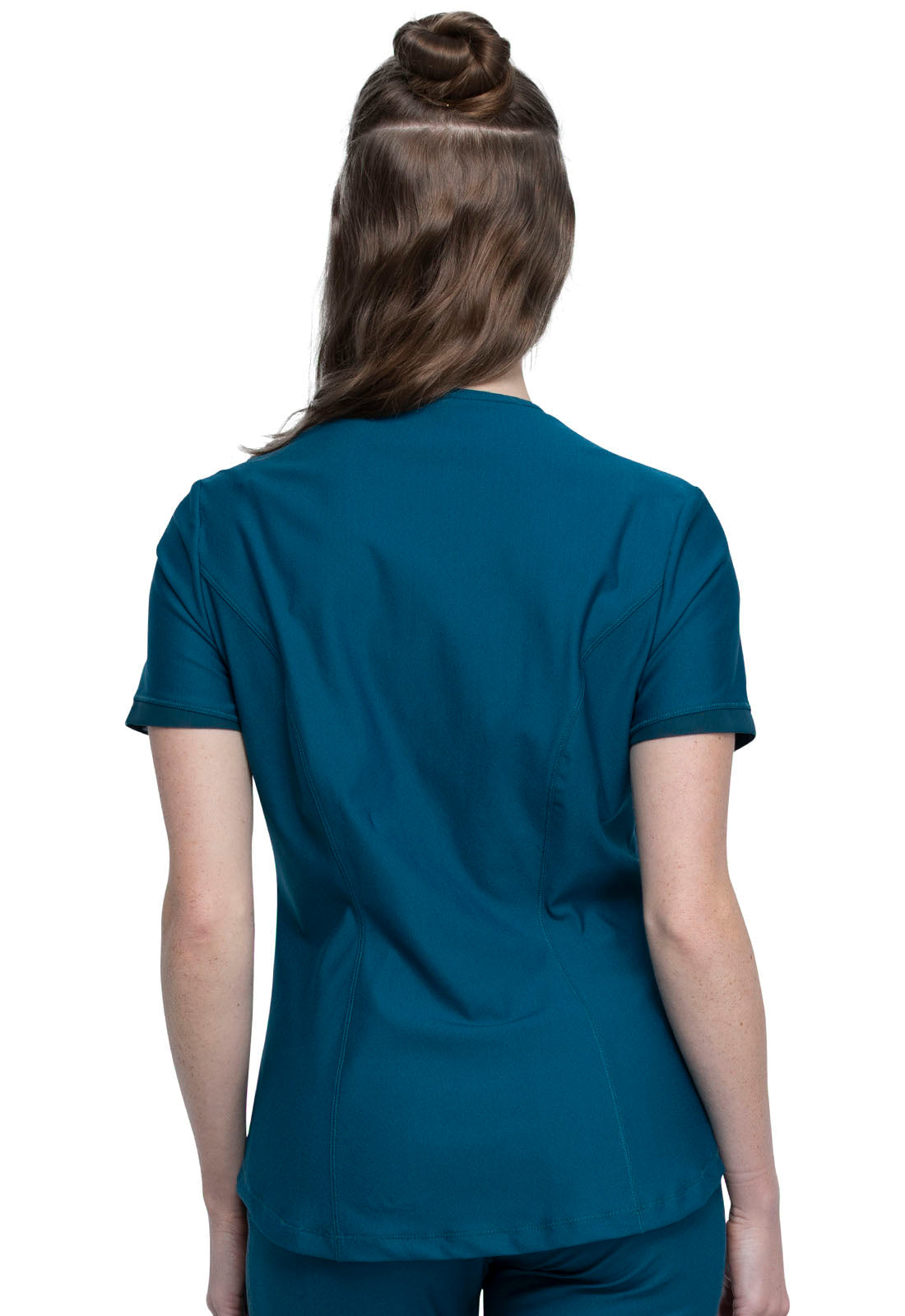 Form CK840 Women's V-Neck Scrub Top Caribbean Blue