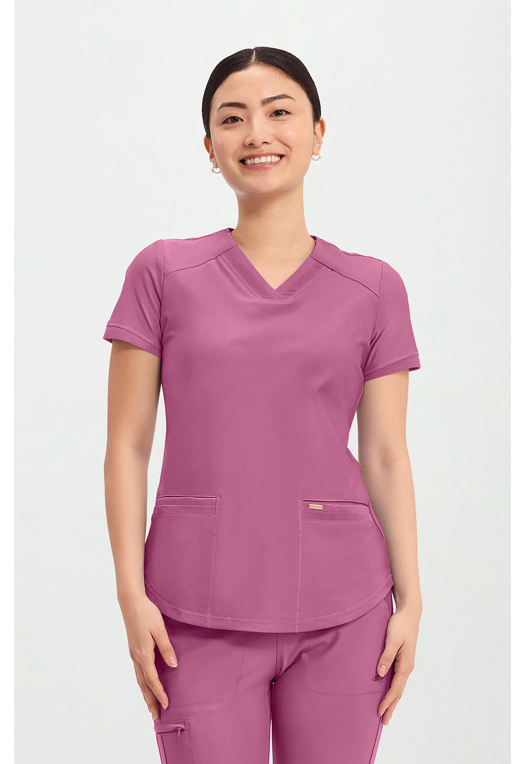 Form CK840 Women's V-Neck Scrub Top Dusty Mauve