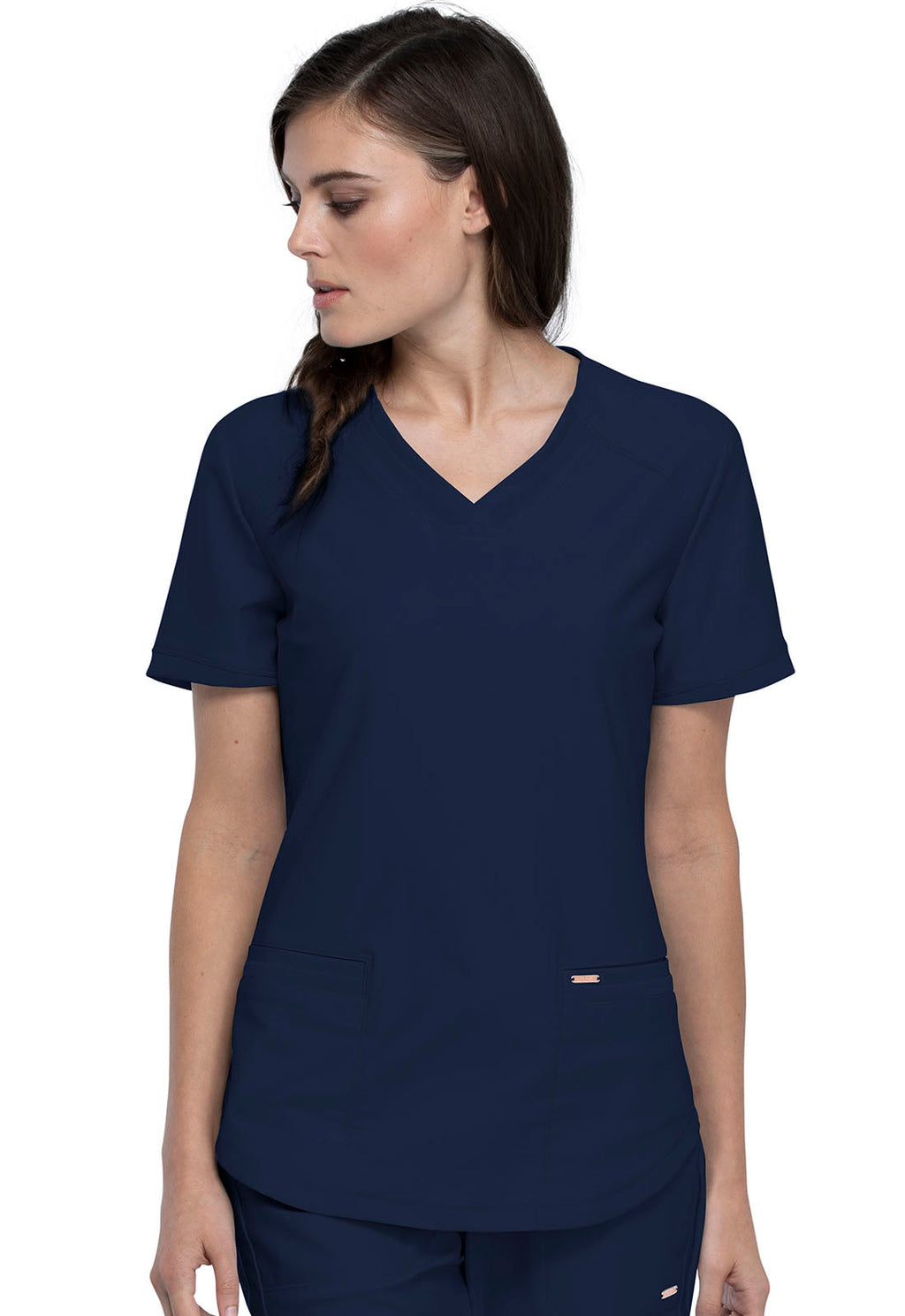 Form CK840 Women's V-Neck Scrub Top Navy