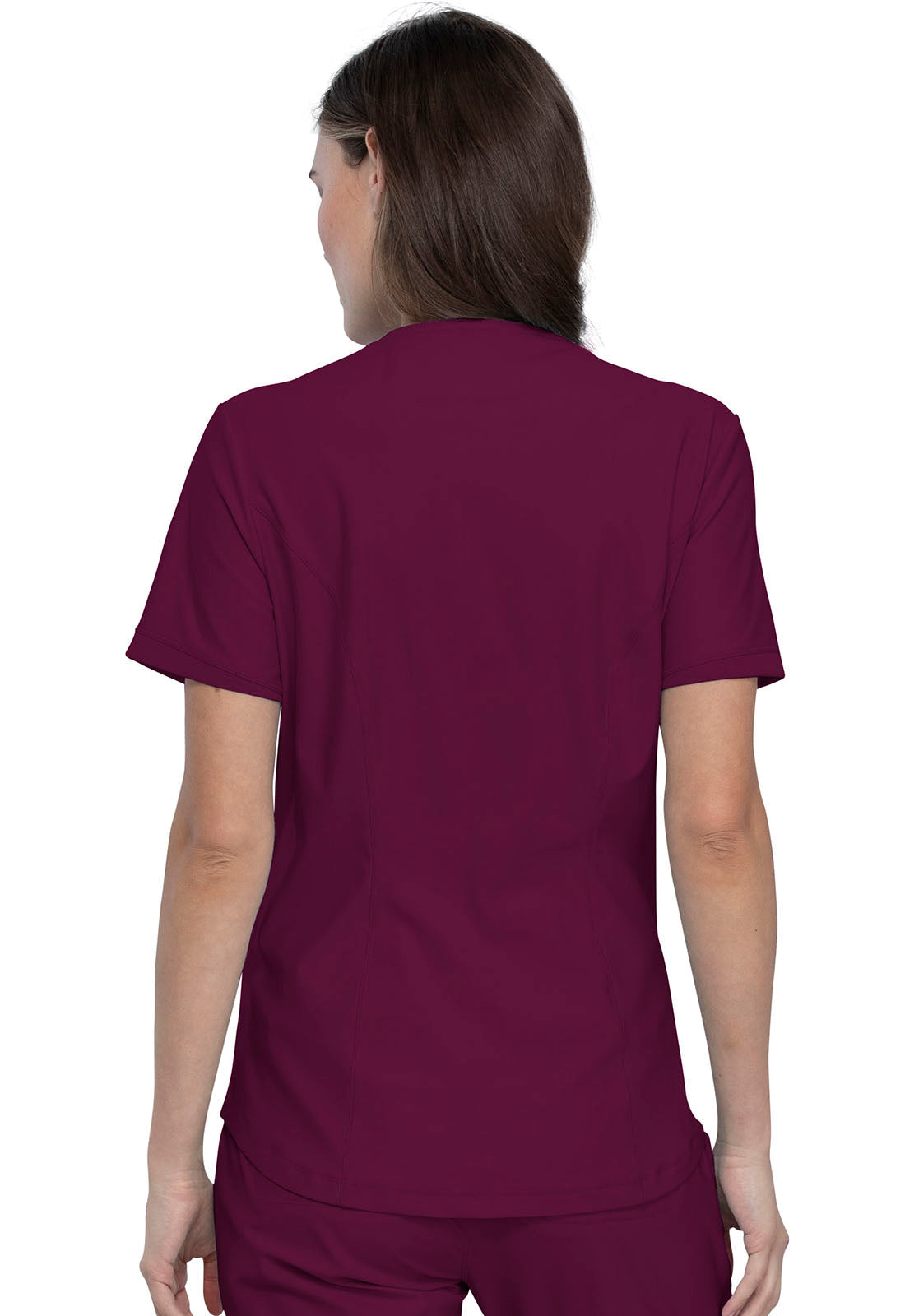 Form CK840 Women's V-Neck Scrub Top Wine