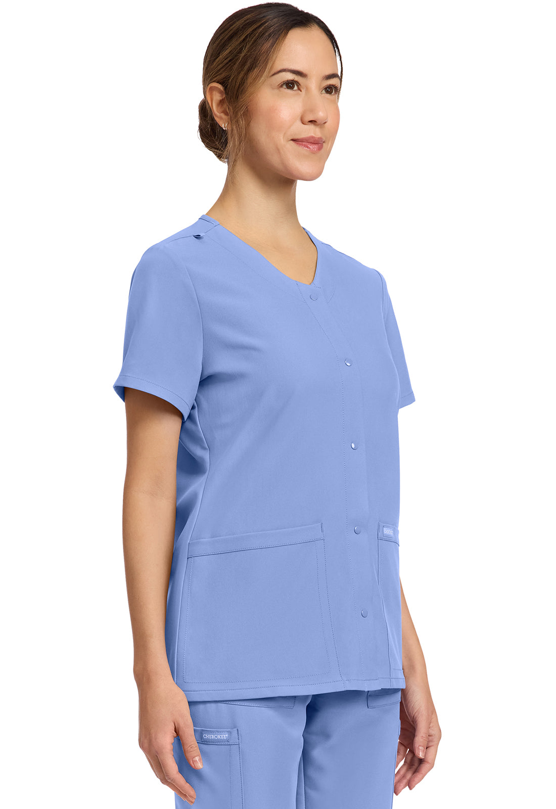 Originals Ultra CK844A Women's 2-Pocket Snap-Front Top Ciel Blue