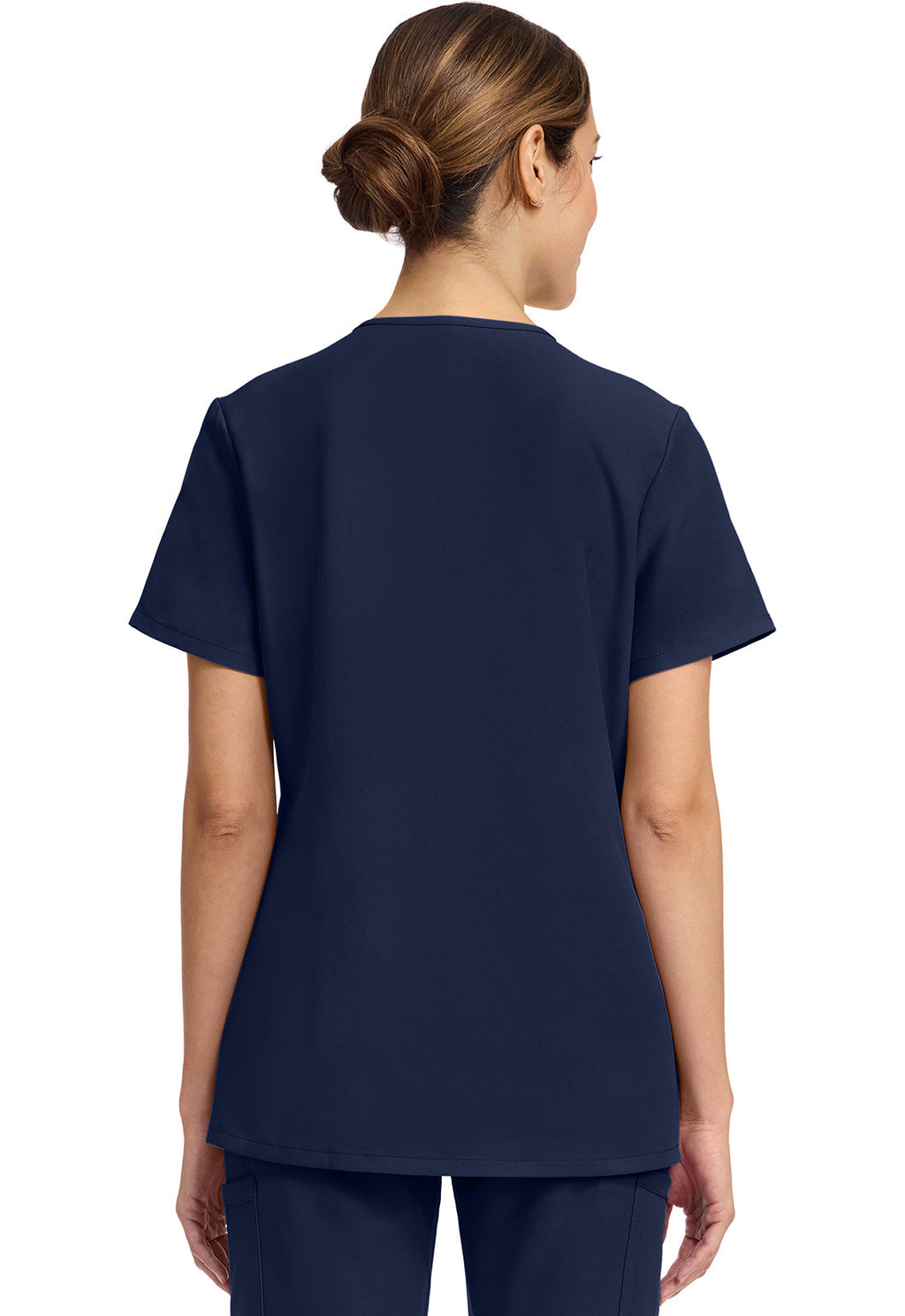 Workwear Originals Ultra CK844A Women's 2-Pocket Snap-Front Scrub Top Navy