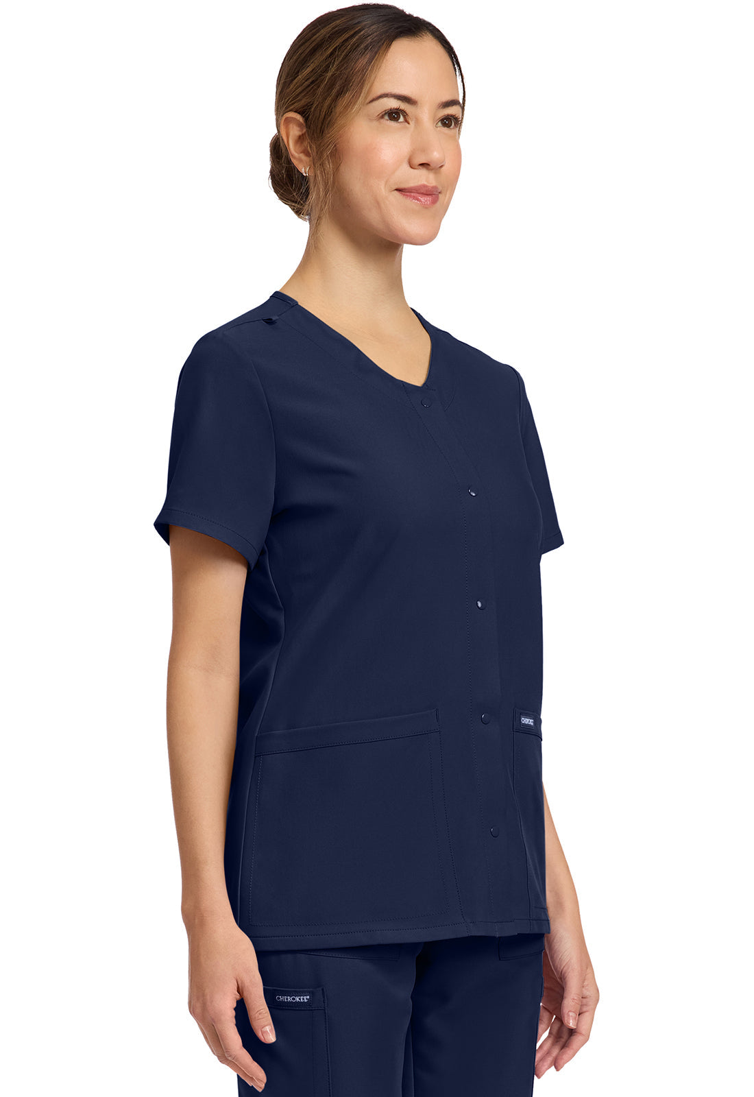 Originals Ultra CK844A Women's 2-Pocket Snap-Front Top Navy