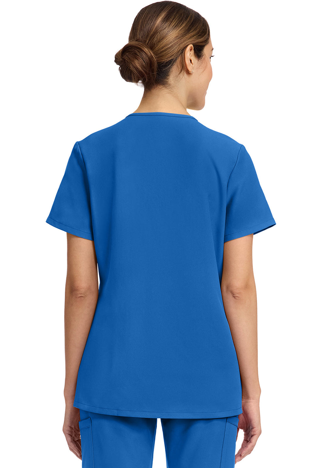 Workwear Originals Ultra CK844A Women's 2-Pocket Snap-Front Scrub Top Royal
