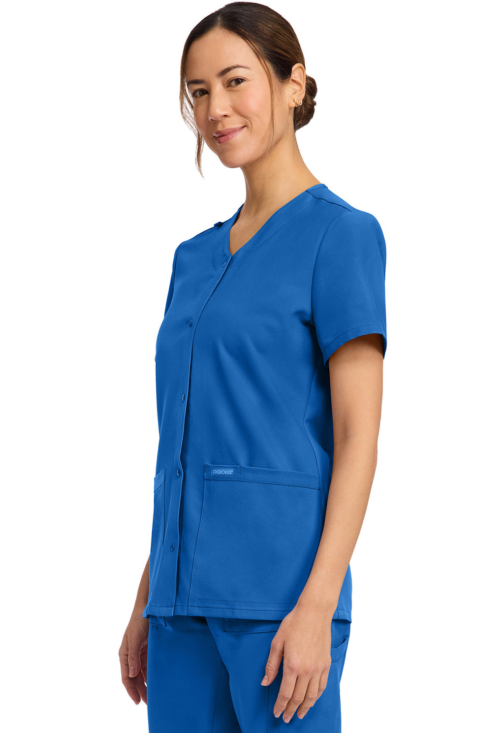 Originals Ultra CK844A Women's 2-Pocket Snap-Front Top Royal