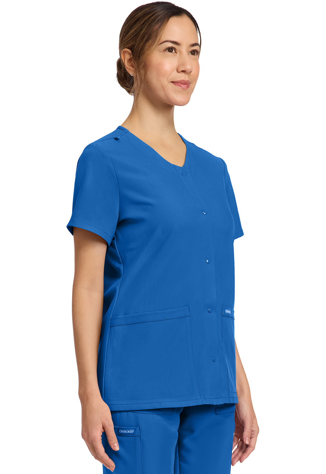 Originals Ultra CK844A Women's 2-Pocket Snap-Front Top Royal