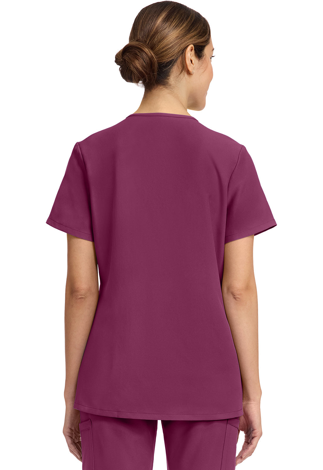 Workwear Originals Ultra CK844A Women's 2-Pocket Snap-Front Scrub Top Wine