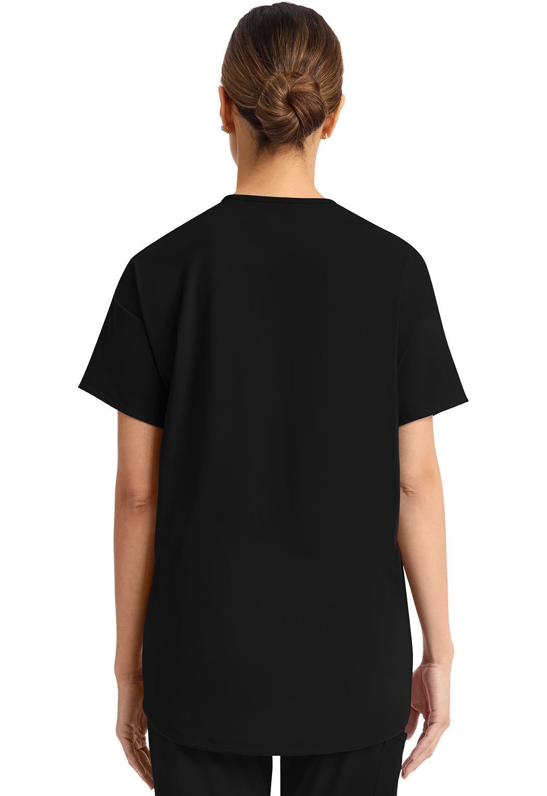 Achieve CK863 Women's 3 Pocket V-Neck Tunic Black