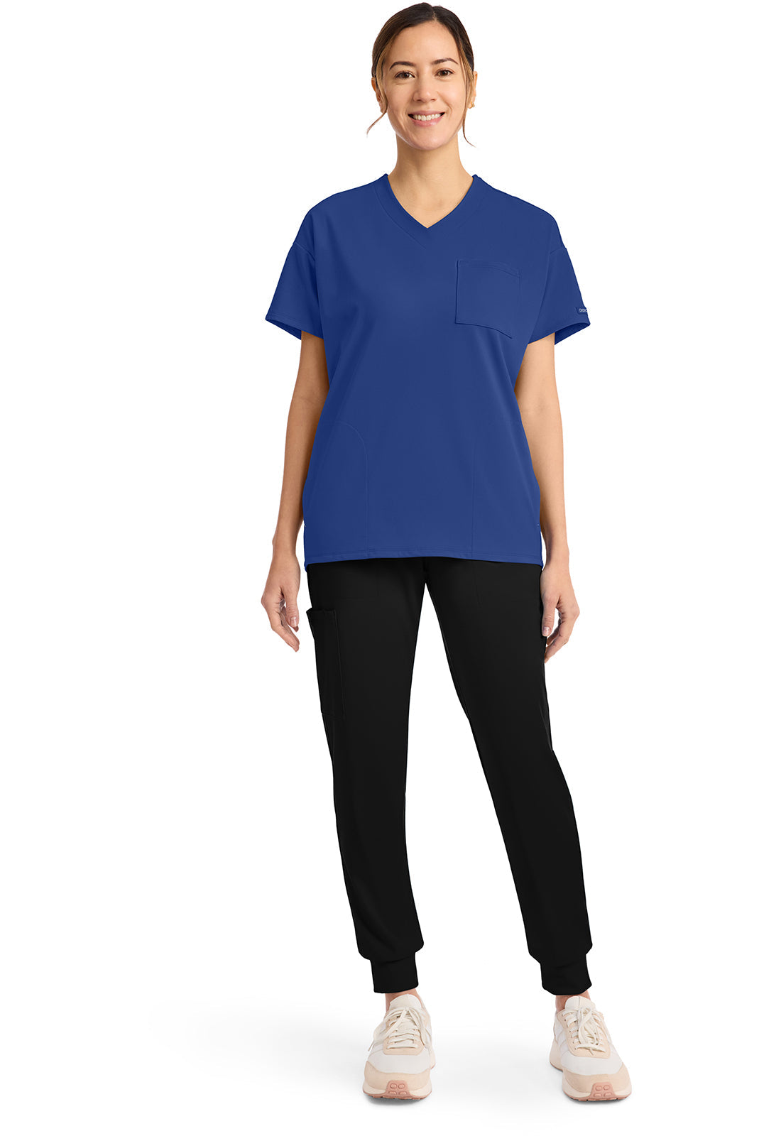 Achieve CK863 Women's 3 Pocket V-Neck Tunic Royal Image