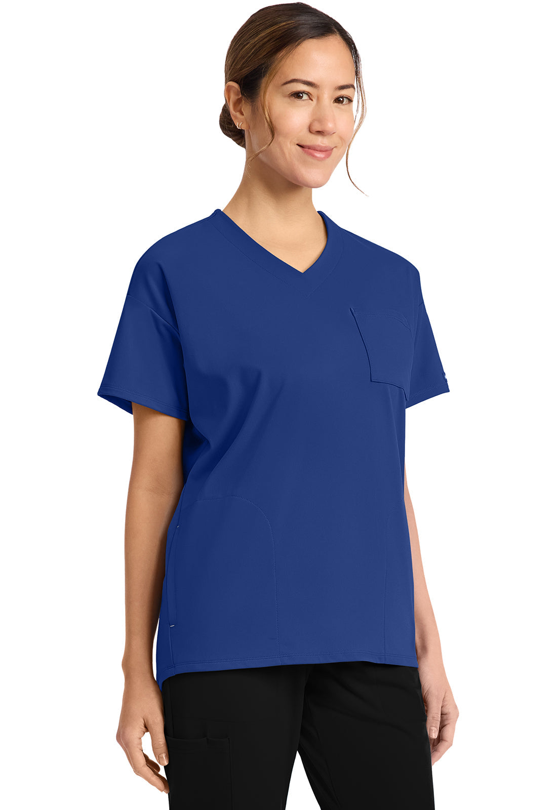 Achieve CK863 Women's 3 Pocket V-Neck Tunic Royal Image