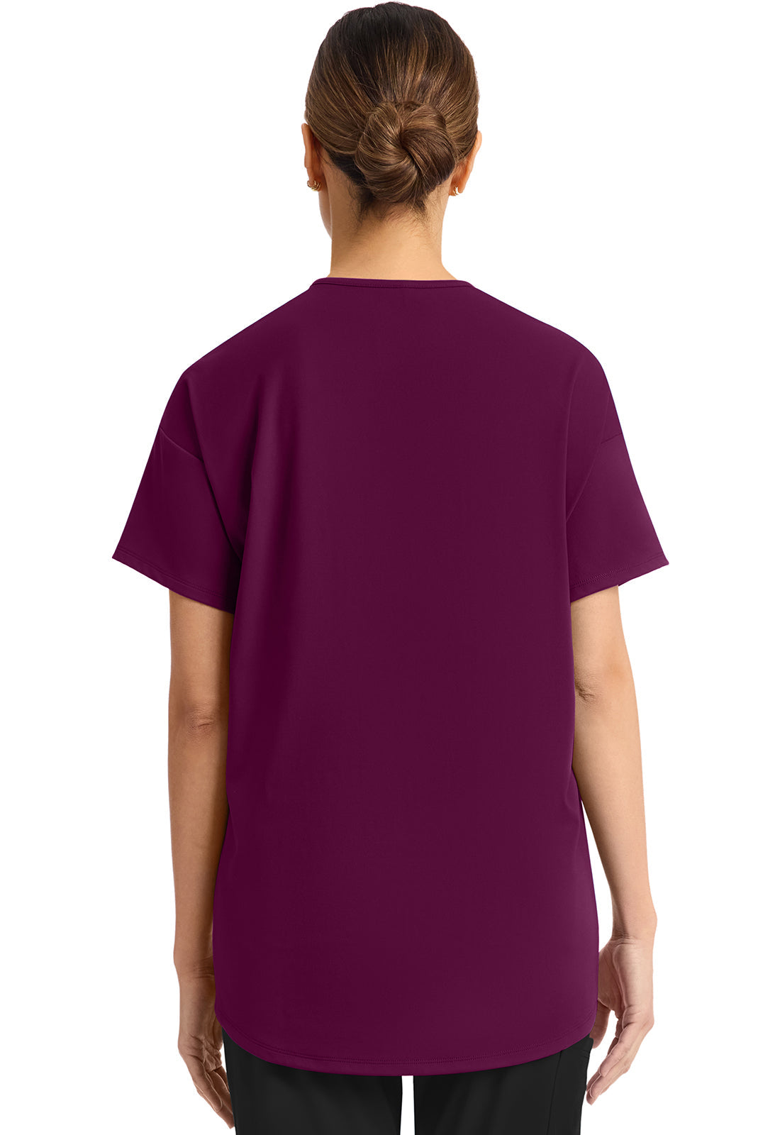 Achieve CK863 Women's 3 Pocket V-Neck Tunic Wild Mulberry Image