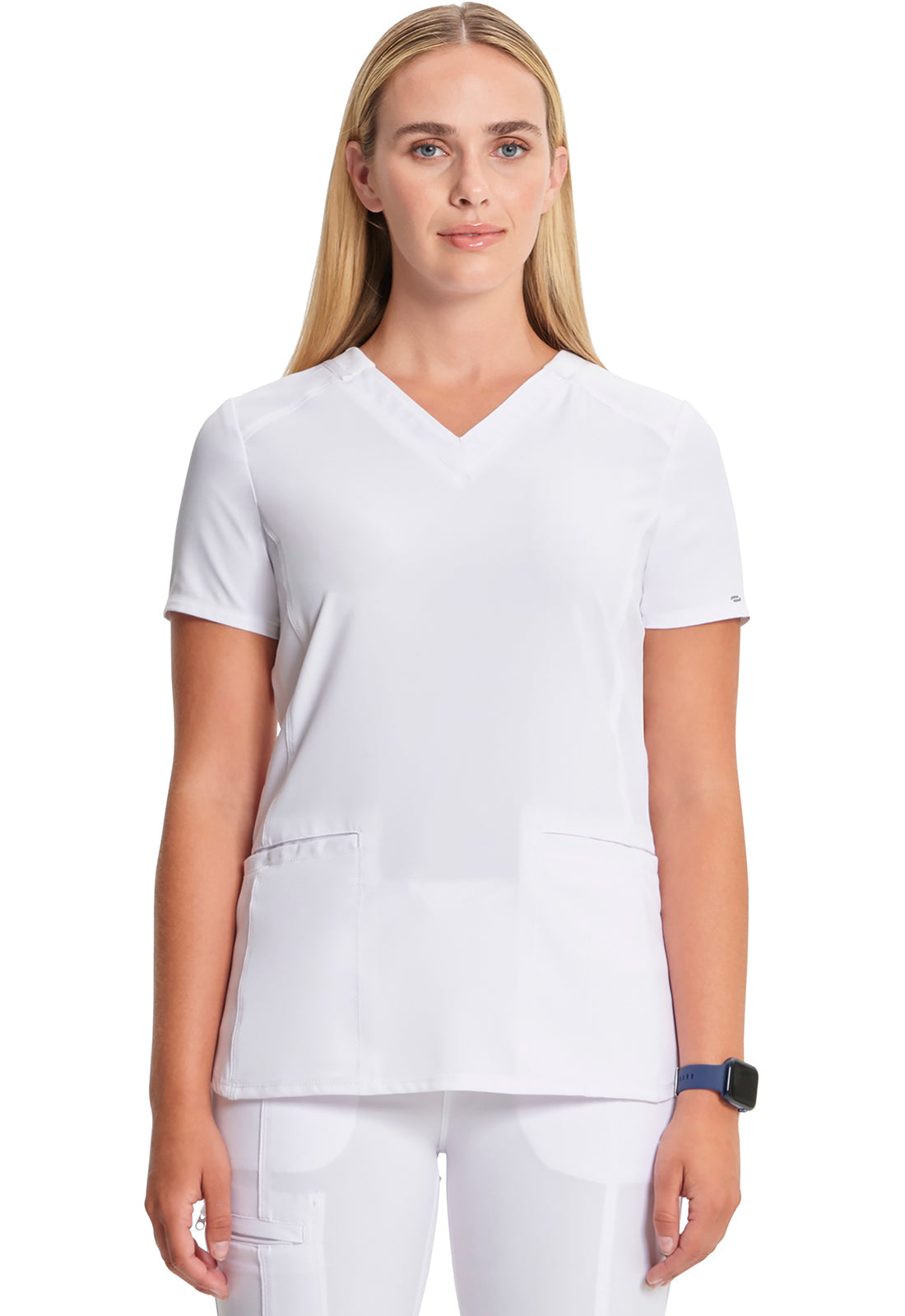 Infinity CK865A Women's V-Neck Scrub Top White