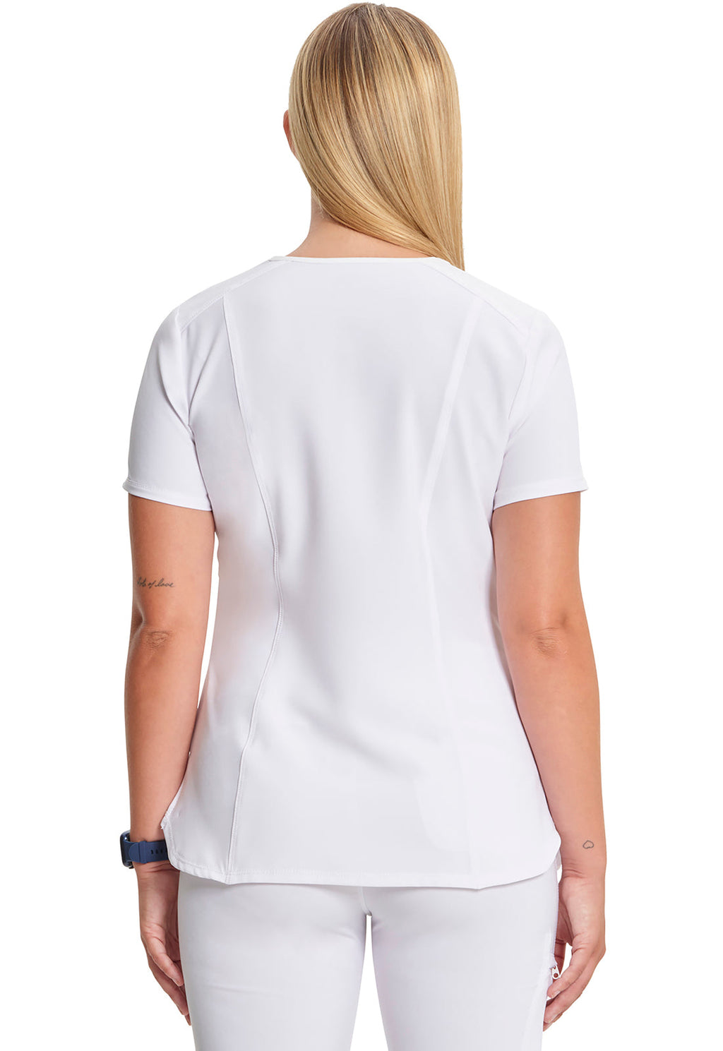 Infinity CK865A Women's V-Neck Scrub Top White