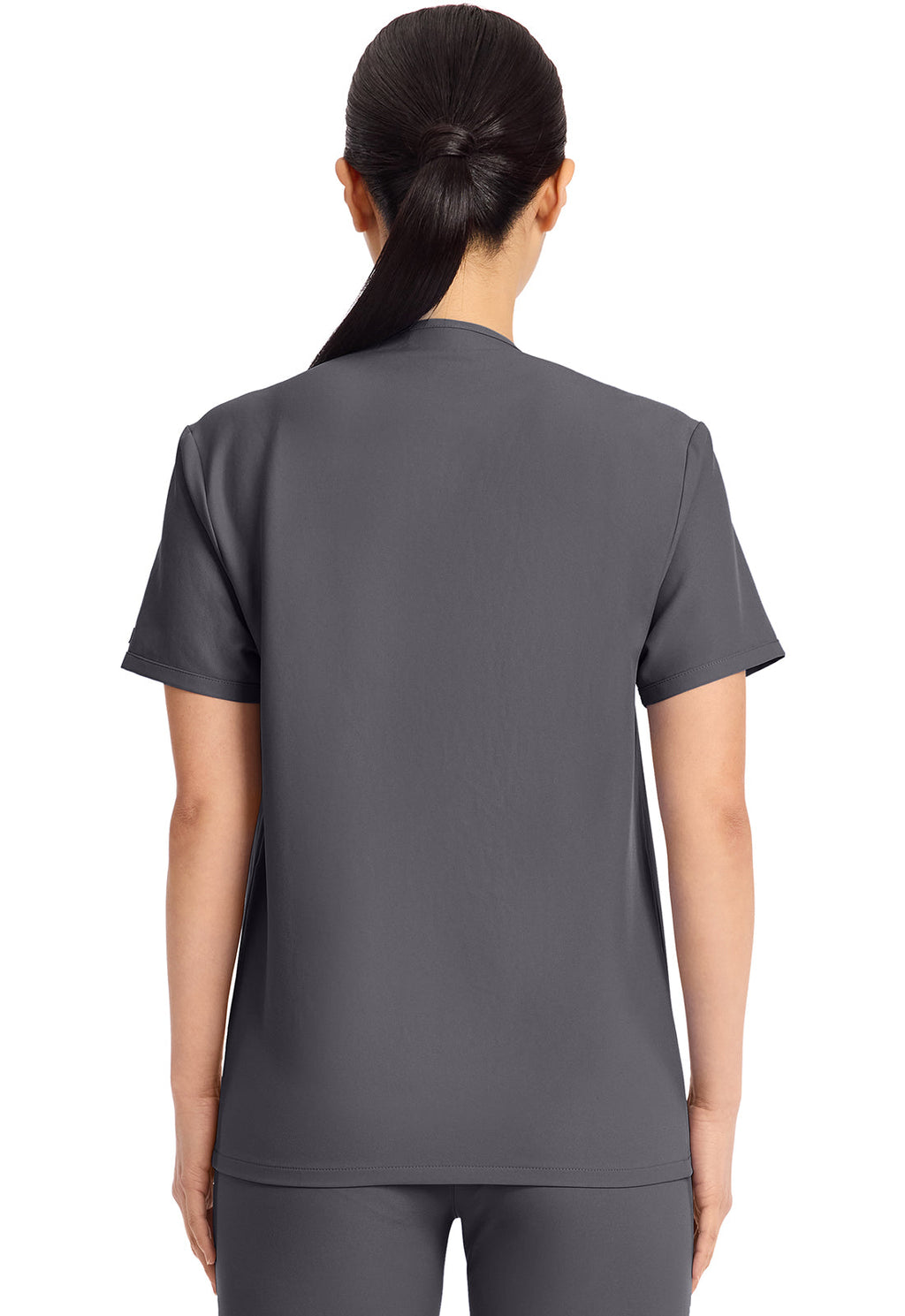 Workwear Originals Ultra CK869A Unisex V-Neck No Pocket Scrub Top Pewter
