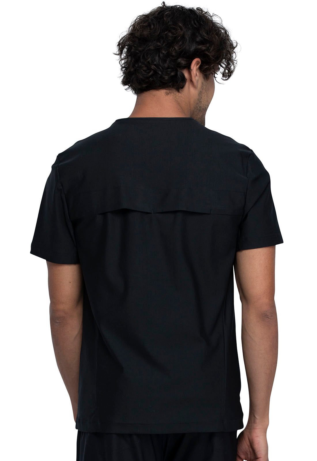 Form CK885 Men's Tuckable V-Neck Scrub Top Black