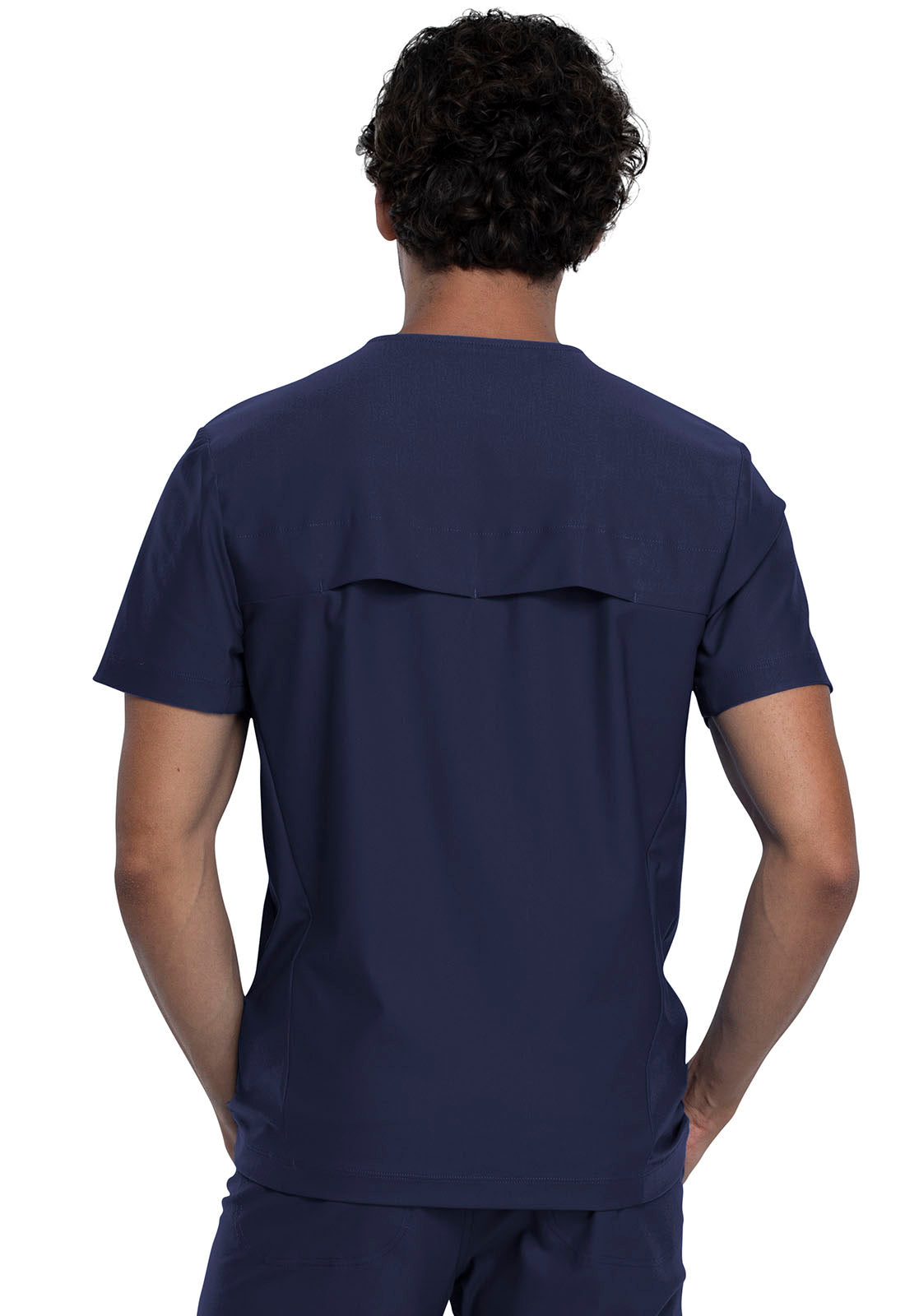 Form CK885 Men's Tuckable V-Neck Scrub Top Navy