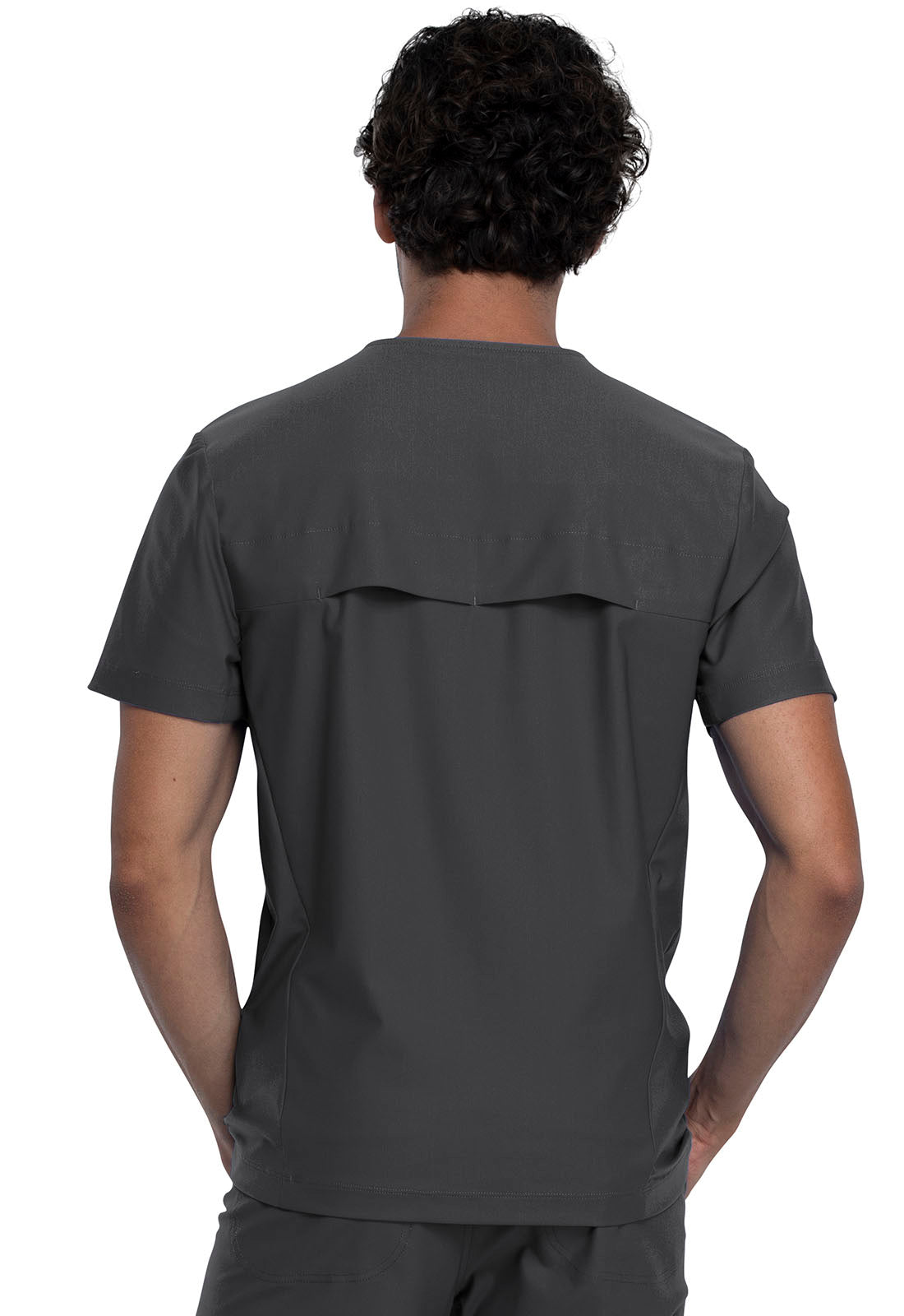 Form CK885 Men's Tuckable V-Neck Scrub Top Pewter