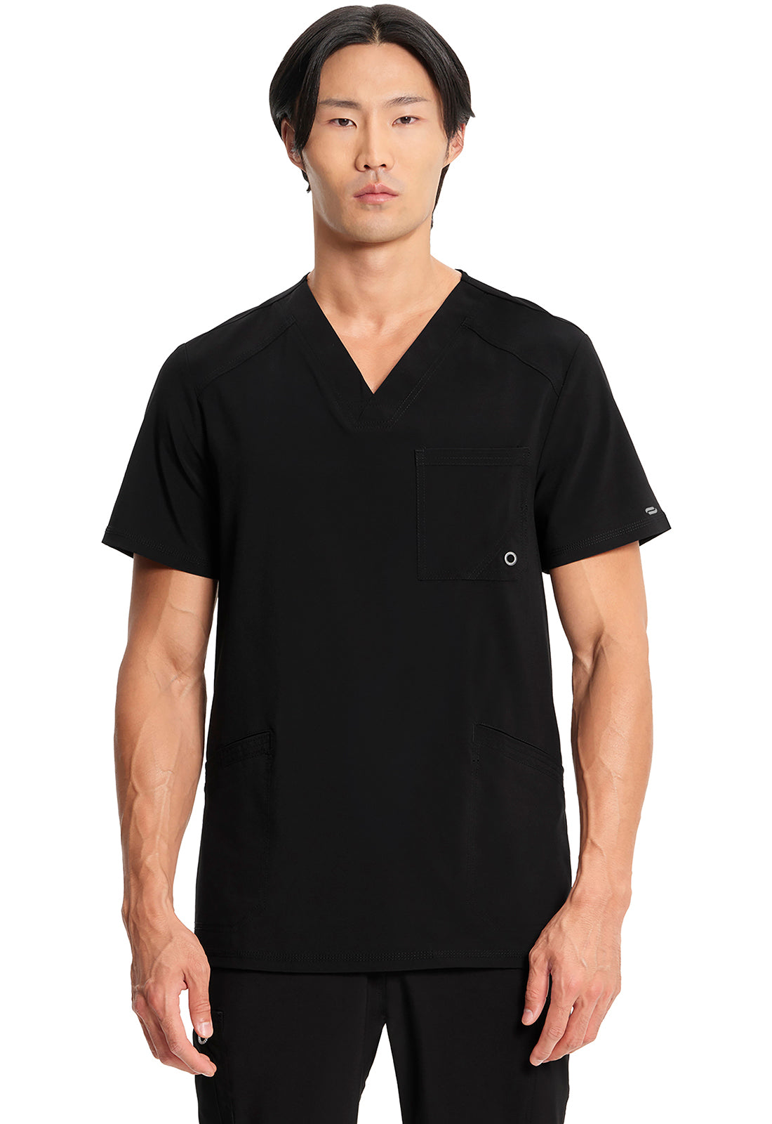 Infinity CK900A Men's V-Neck Scrub Top Black