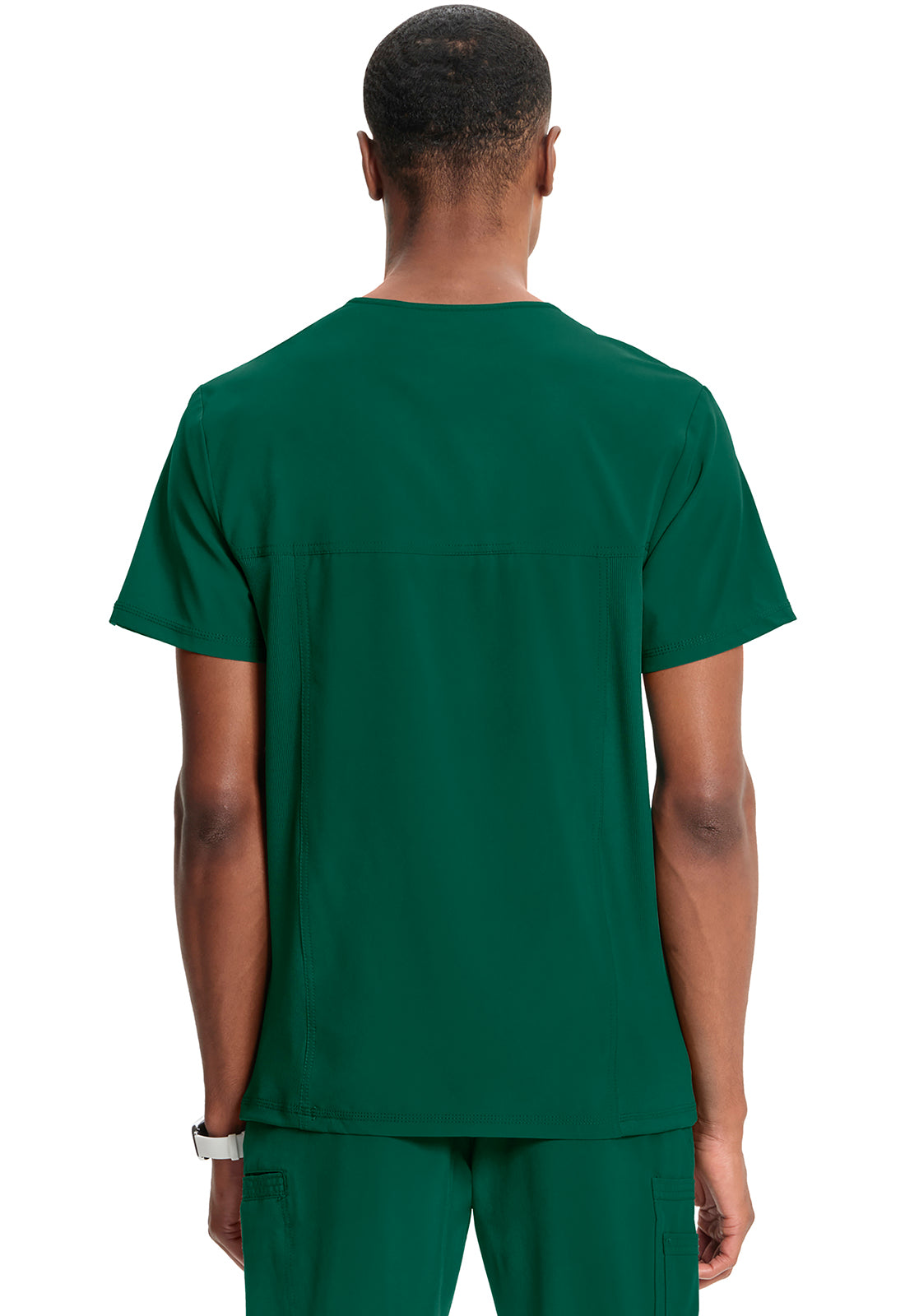 Classics CK900A Men's V-Neck Top Hunter Green Model Image Back | Infinity