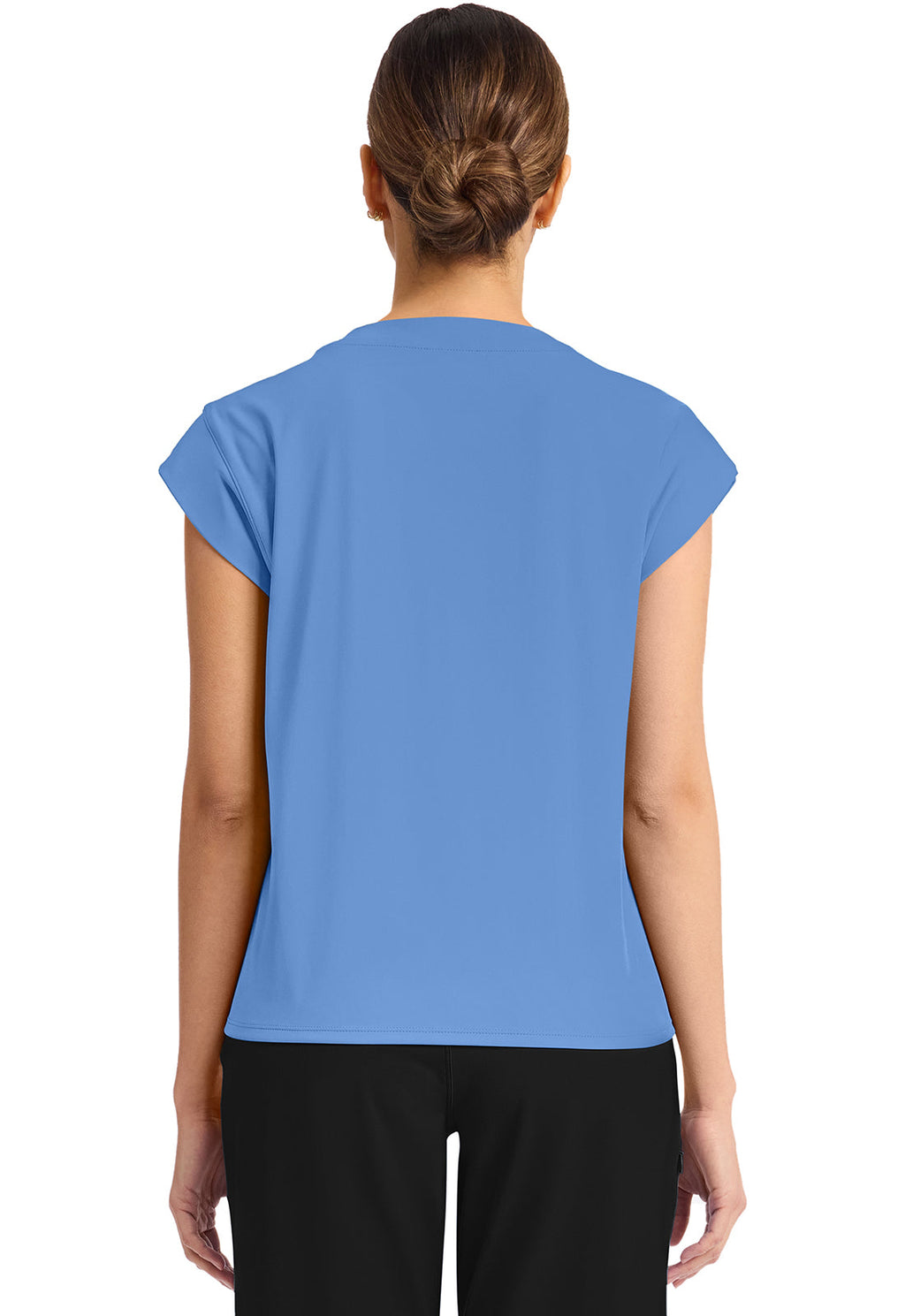 Achieve CK936 Women's 1-Pocket Crew Neck Top Ciel Image