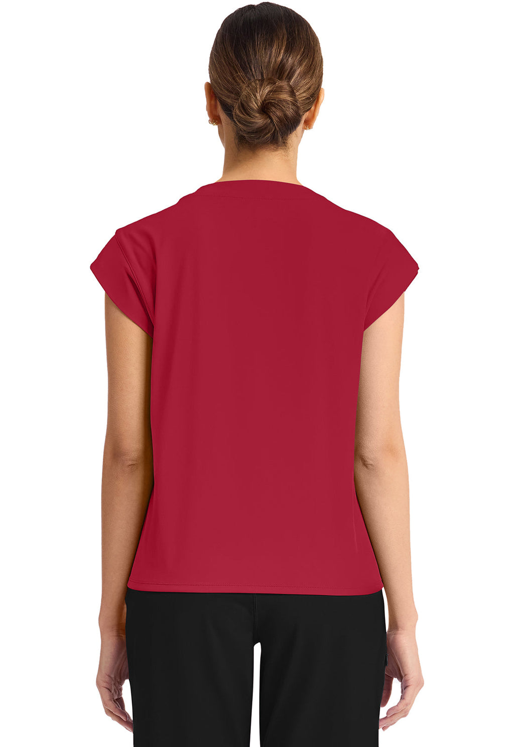 Achieve CK936 Women's 1-Pocket Crew Neck Top Red Image