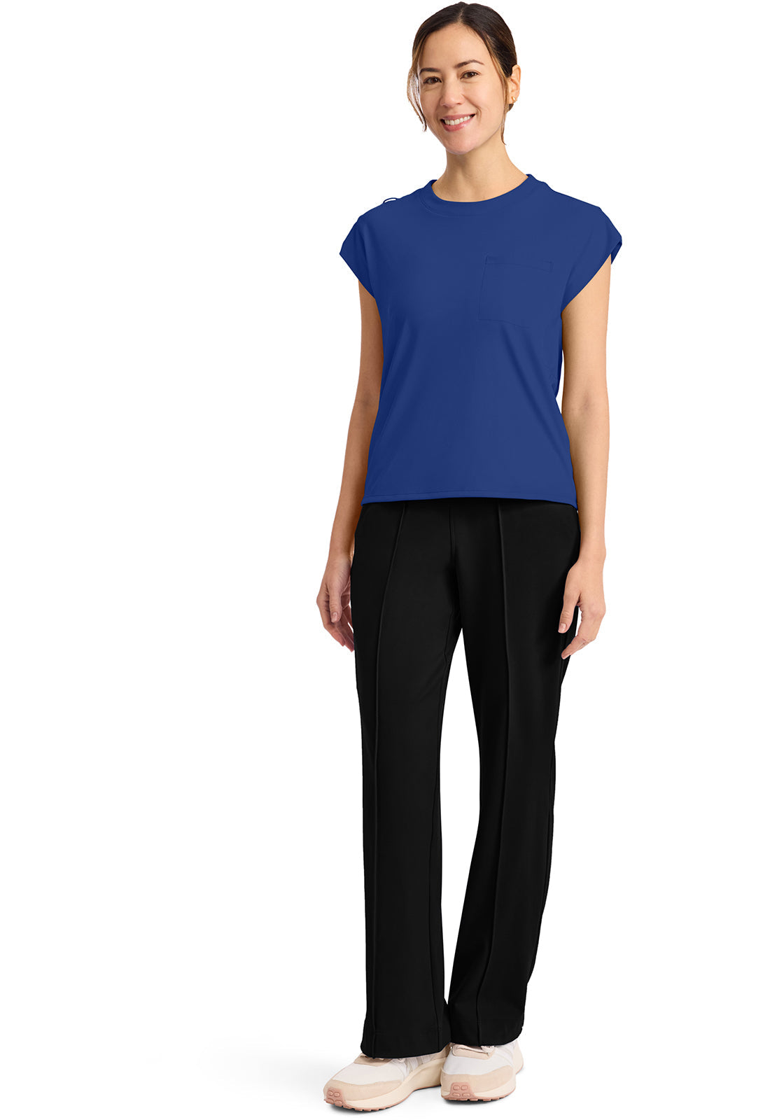 Achieve CK936 Women's 1-Pocket Crew Neck Top Royal Image
