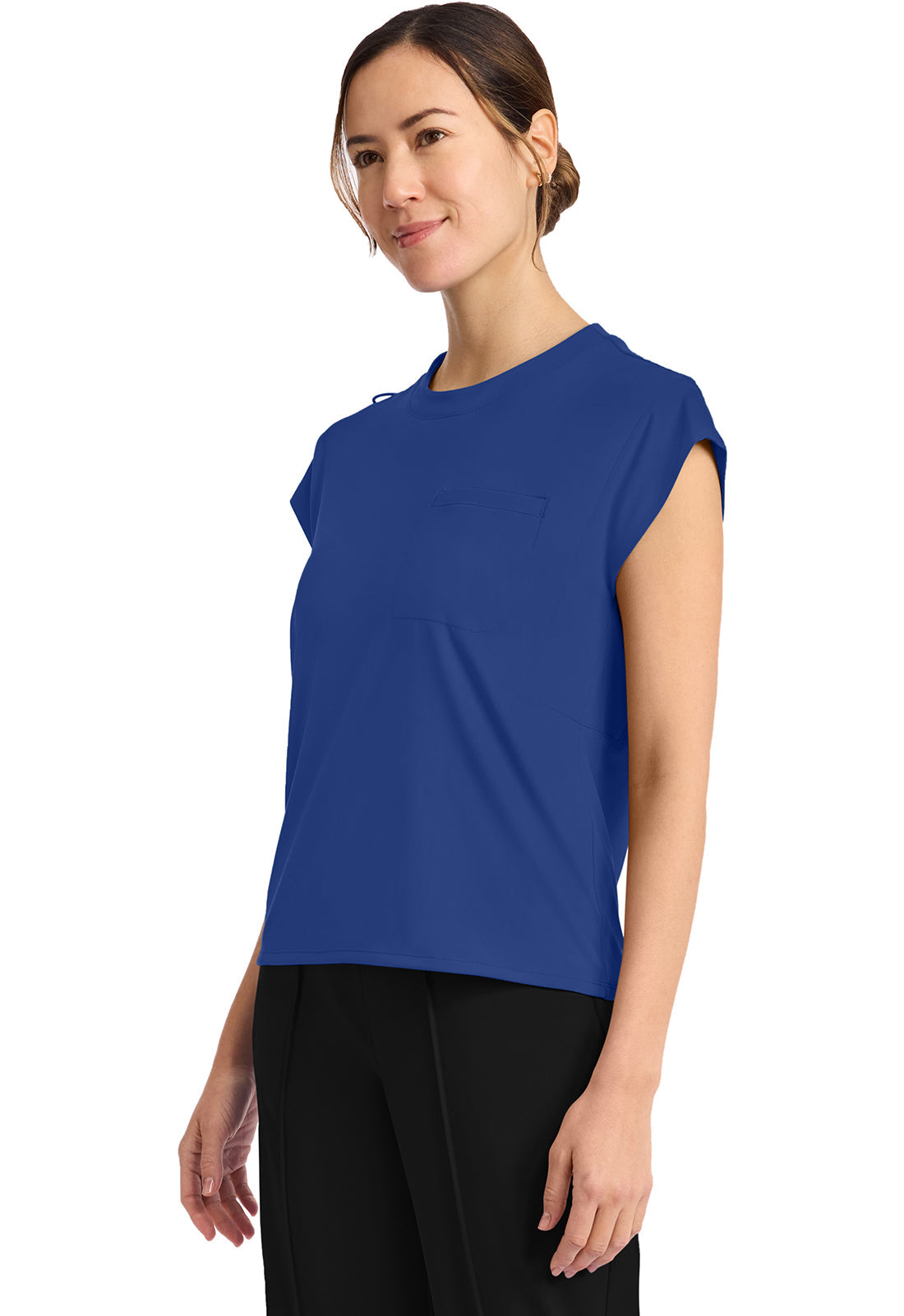 Achieve CK936 Women's 1-Pocket Crew Neck Top Royal Image