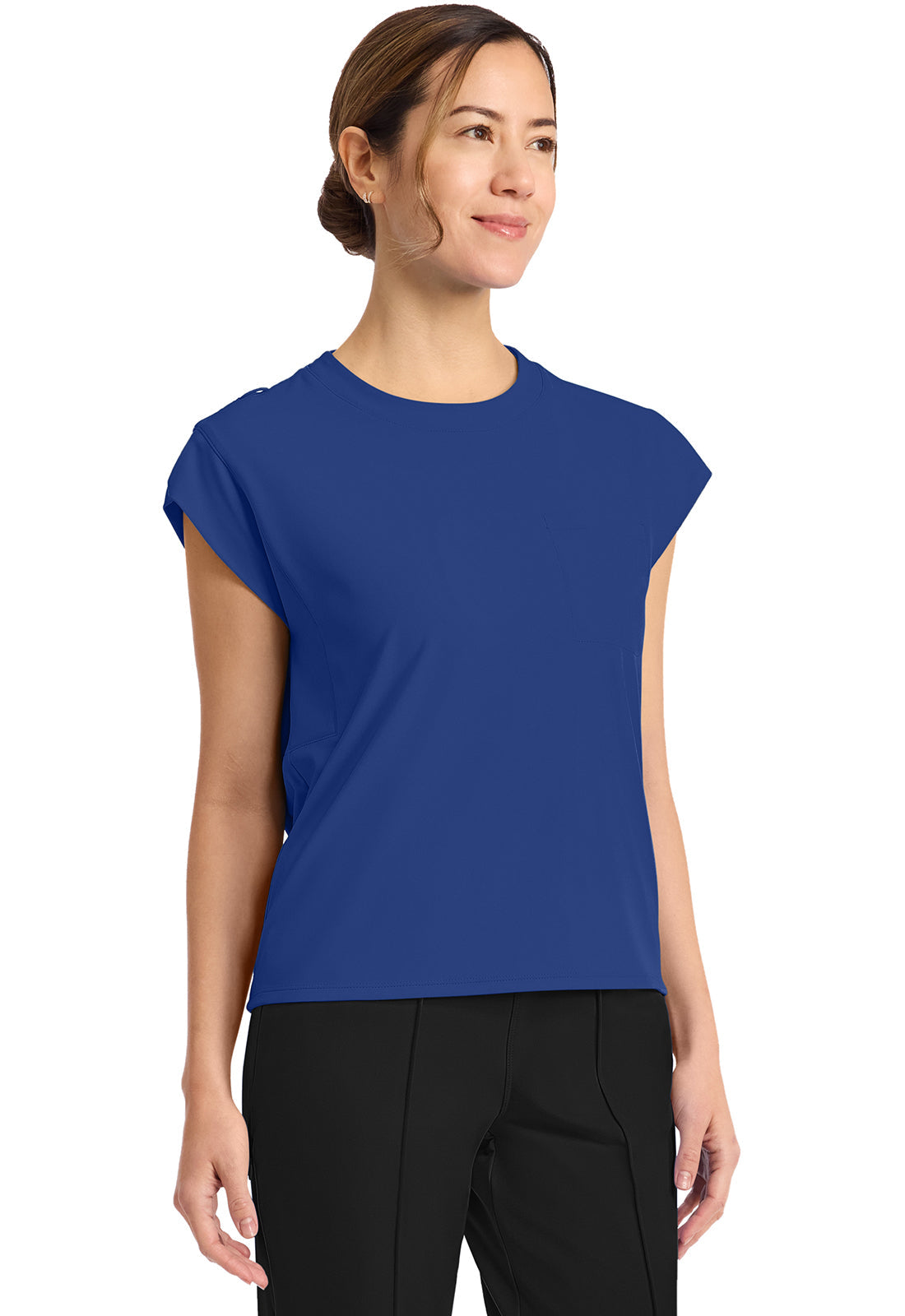 Achieve CK936 Women's 1-Pocket Crew Neck Top Royal Image
