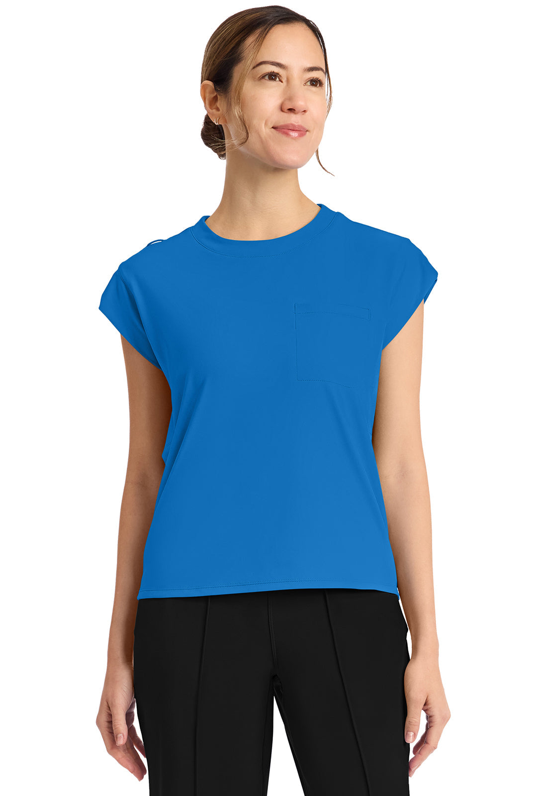 Achieve CK936 Women's 1-Pocket Crew Neck Top True Blue Image