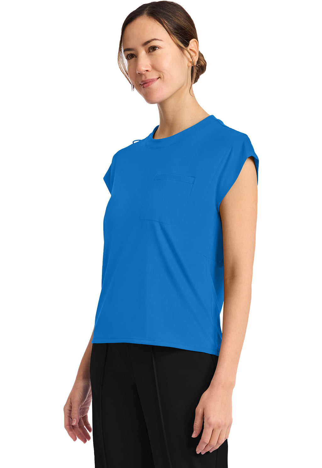 Achieve CK936 Women's 1-Pocket Crew Neck Top True Blue Image
