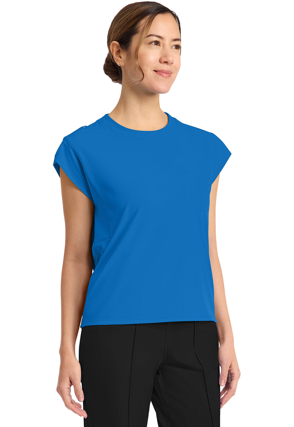 Achieve CK936 Women's 1-Pocket Crew Neck Top True Blue Image