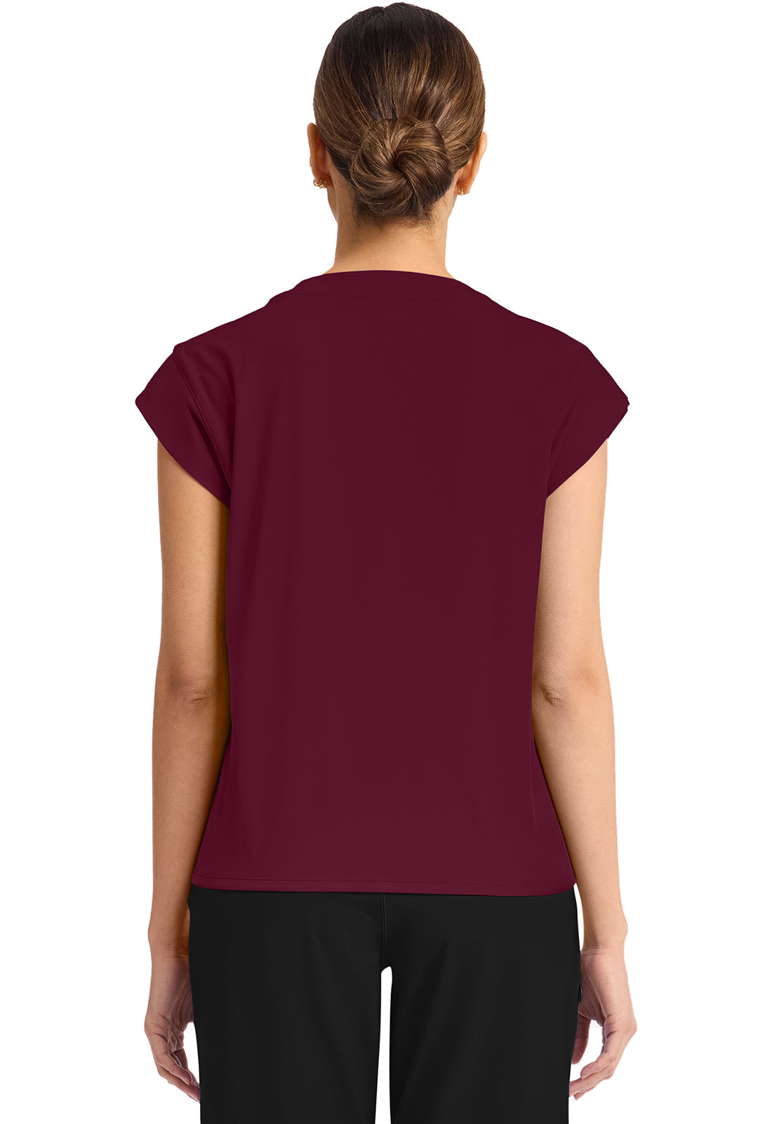 Achieve CK936 Women's 1-Pocket Crew Neck Top Wine Image