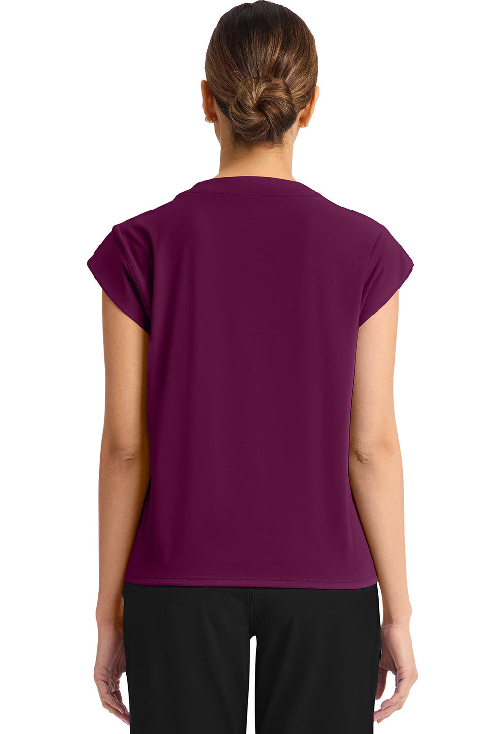 Achieve CK936 Women's 1-Pocket Crew Neck Top Wild Mulberry Image