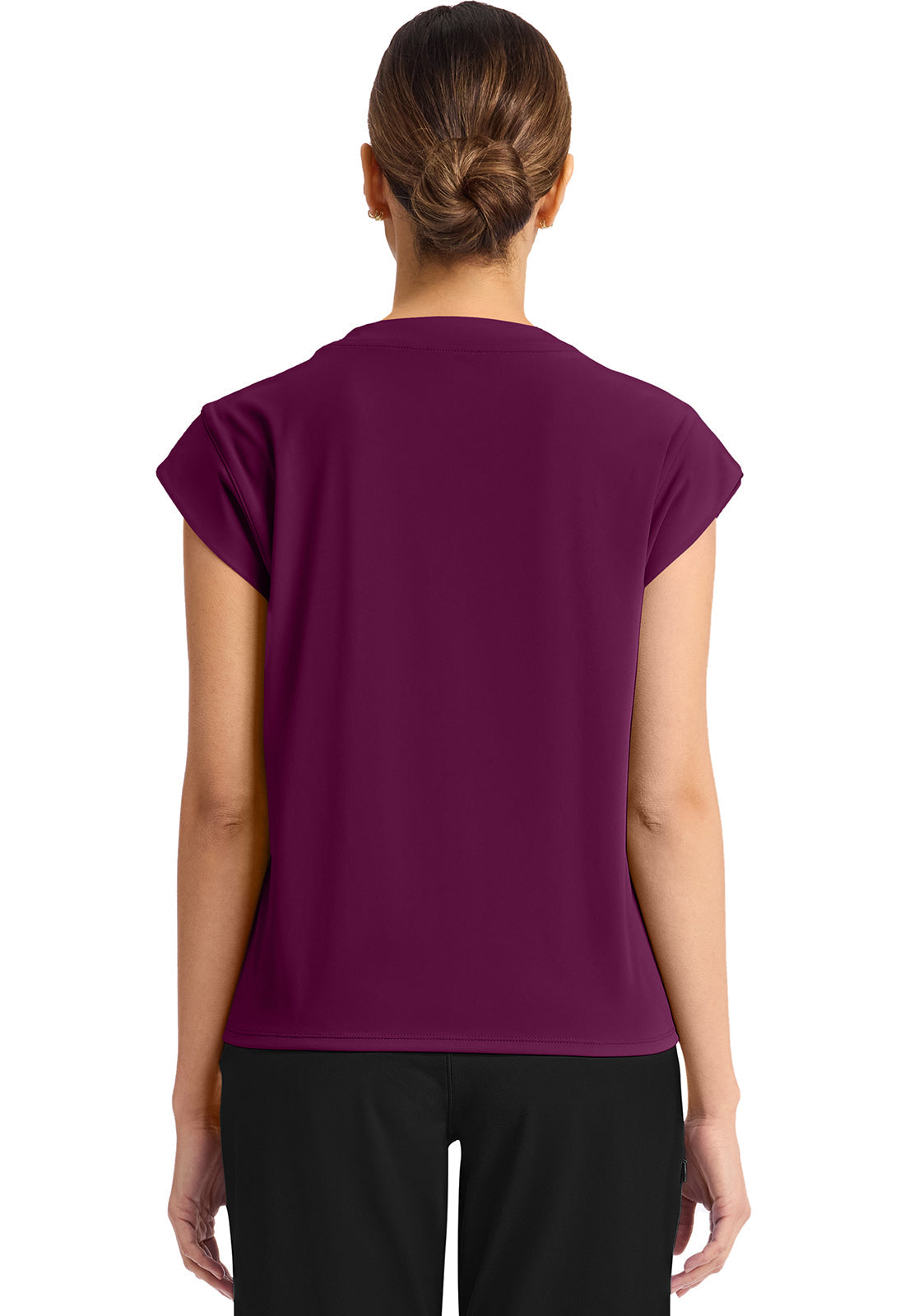 Achieve CK936 Women's 1-Pocket Crew Neck Top Wild Mulberry Image