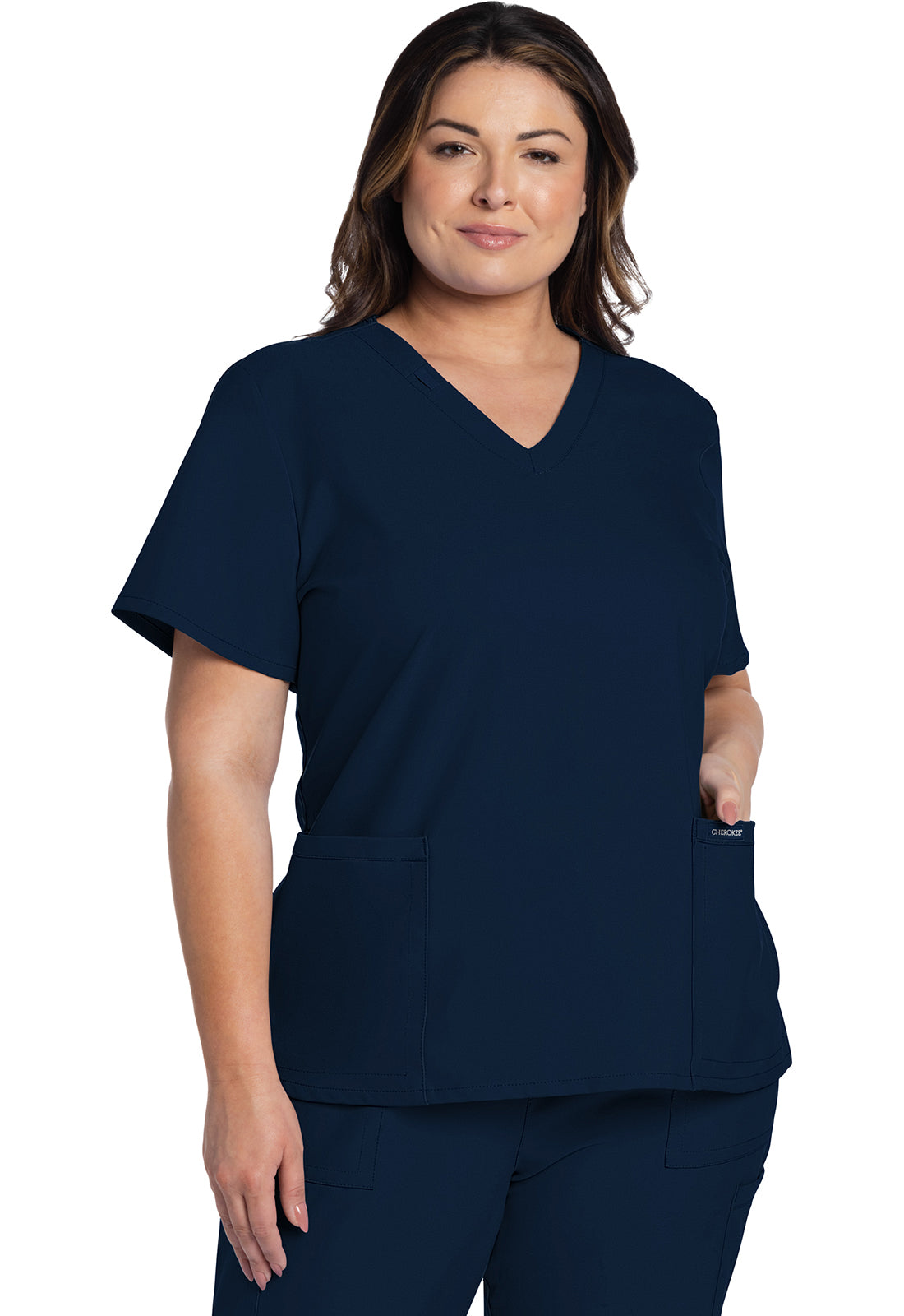 Workwear Originals Ultra CK953A Women's V-Neck Scrub Top Navy