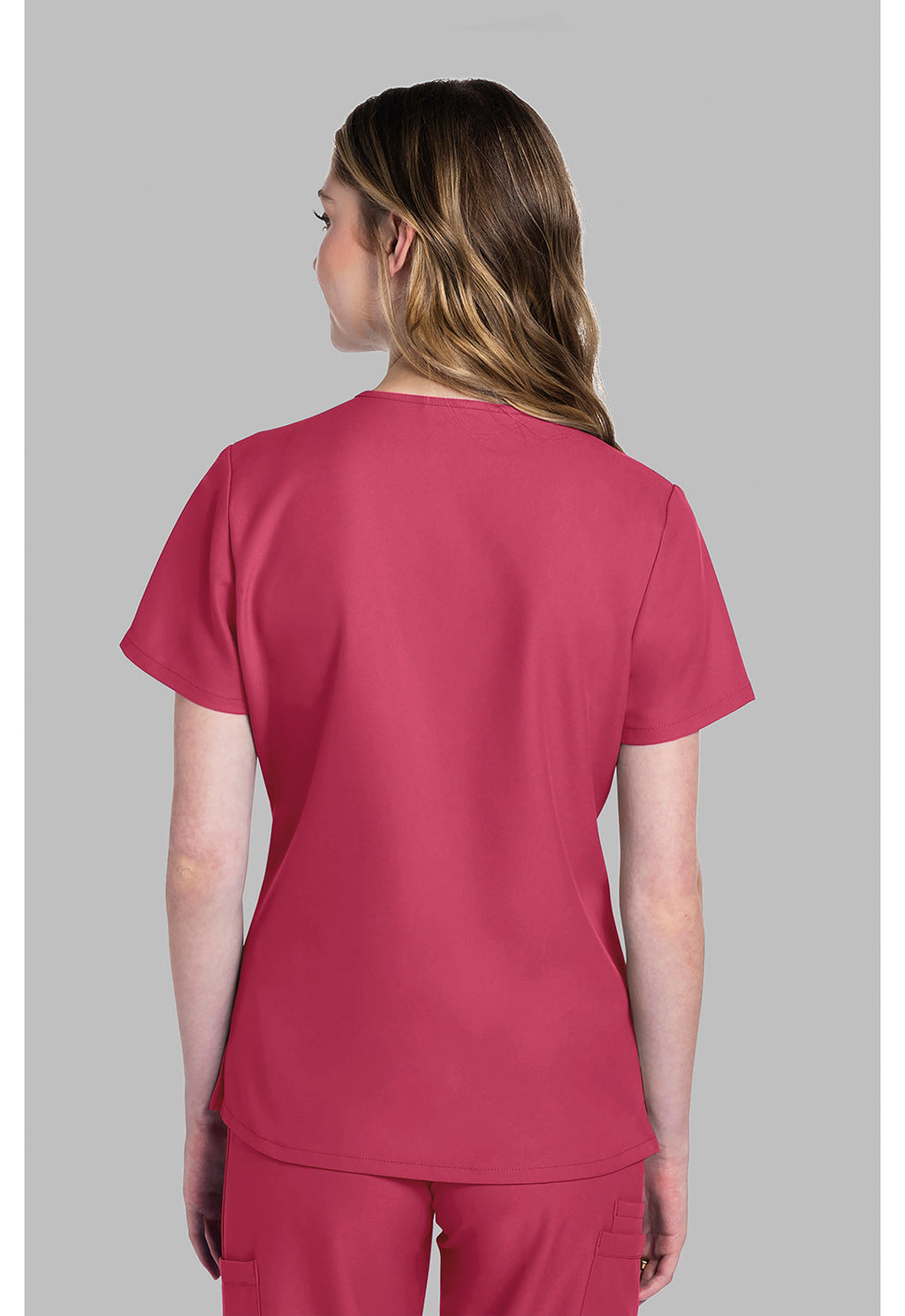 Workwear Originals Ultra CK953A Women's V-Neck Scrub Top Rapture Rose