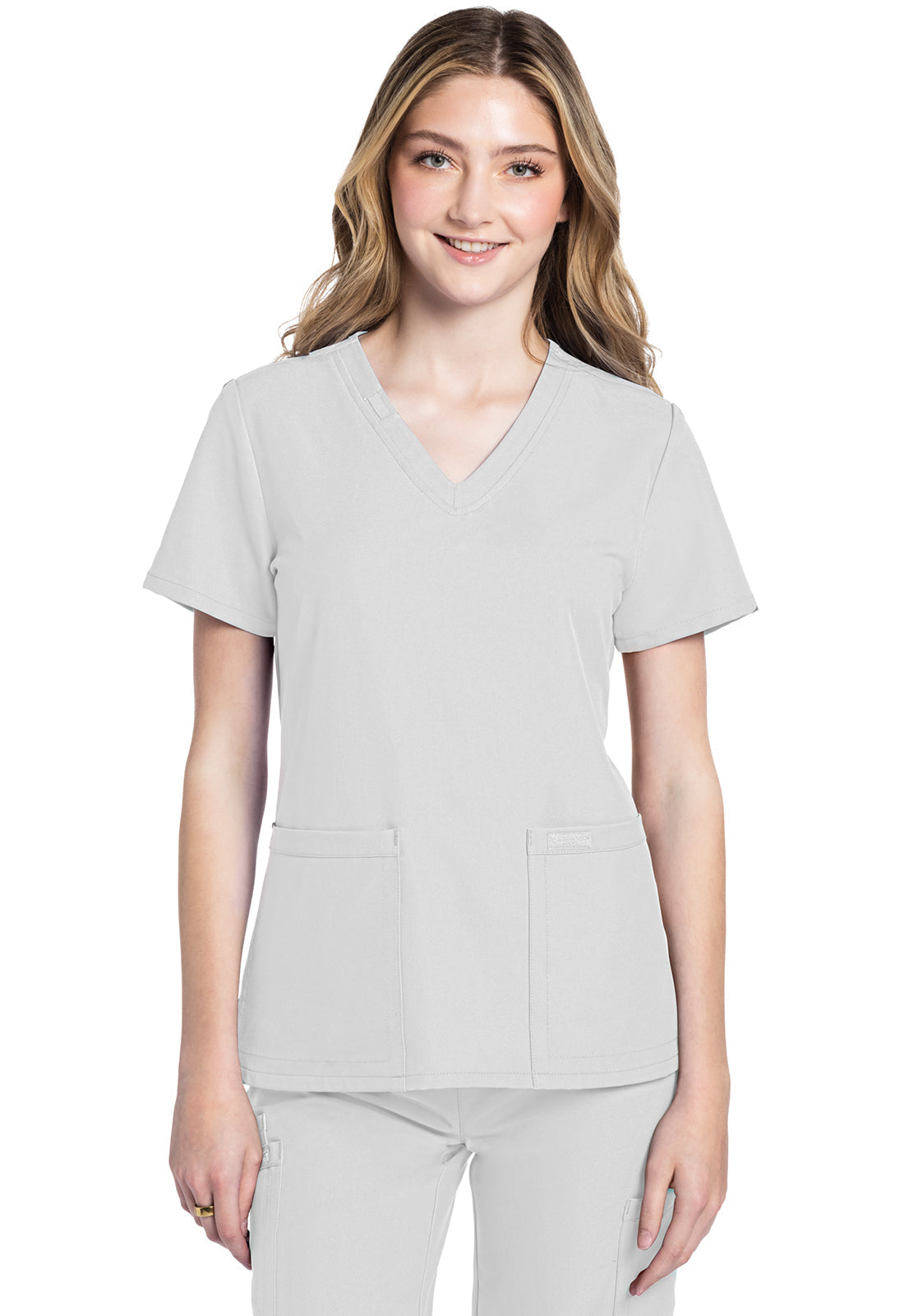 Workwear Originals Ultra CK953A Women's V-Neck Scrub Top White