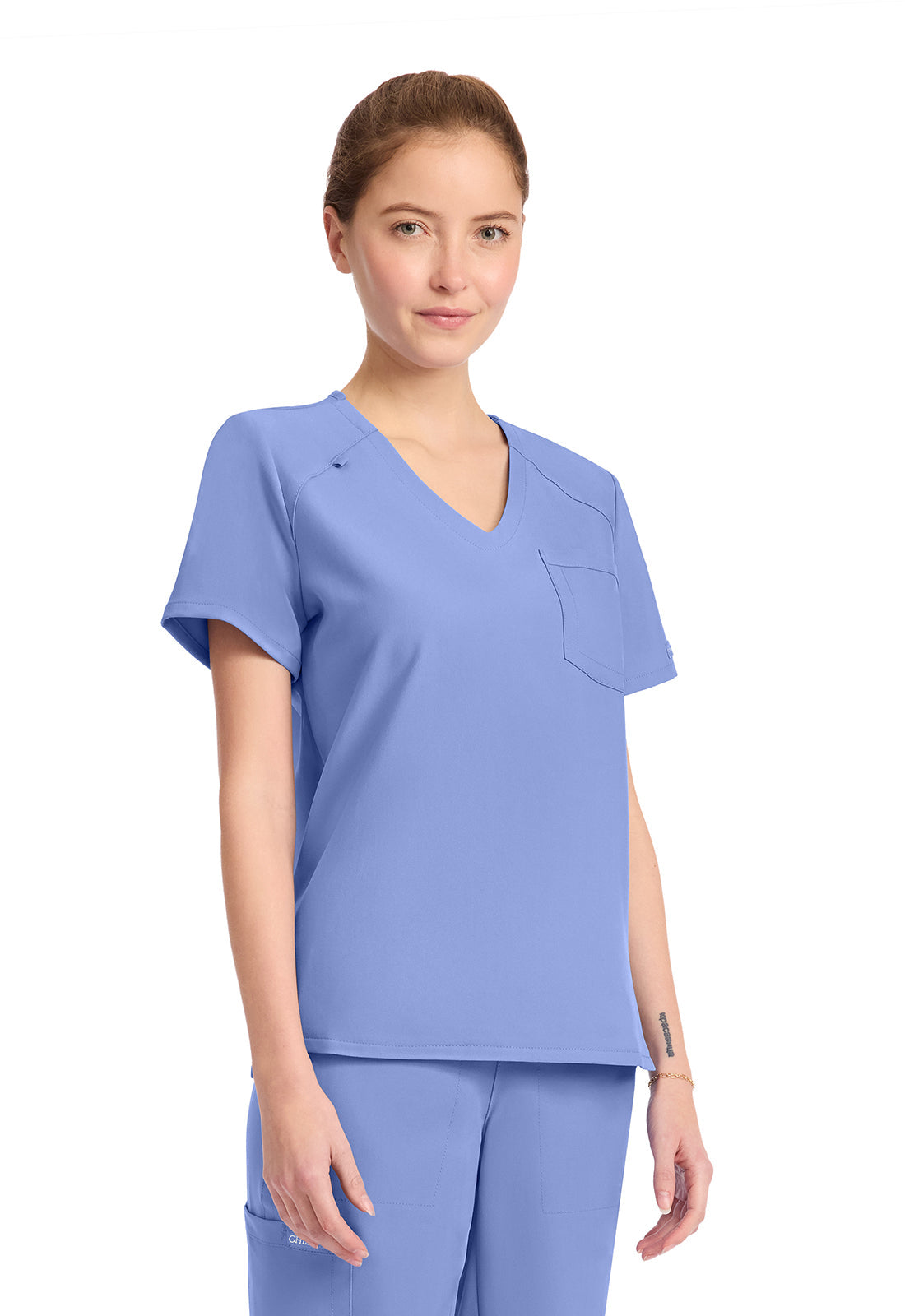 Originals Ultra CK954A Women's Tuck-in V-Neck Top Ciel