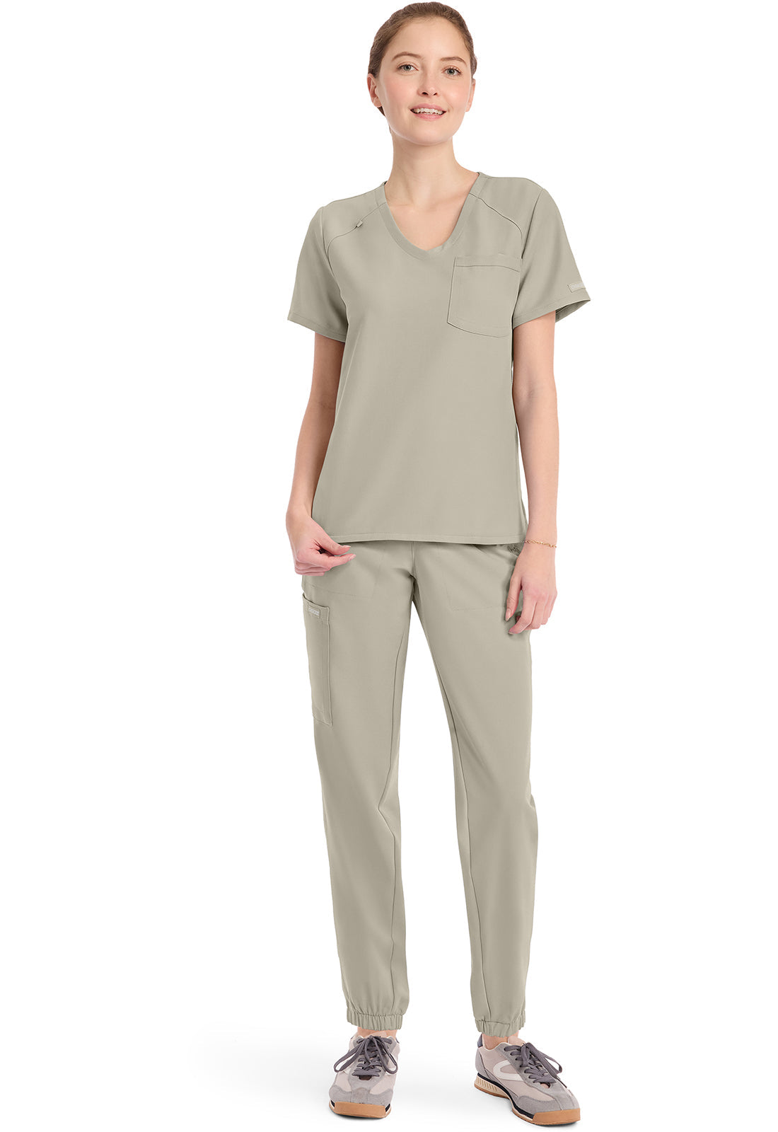 Originals Ultra CK954A Women's Tuck-in V-Neck Top Khaki Image