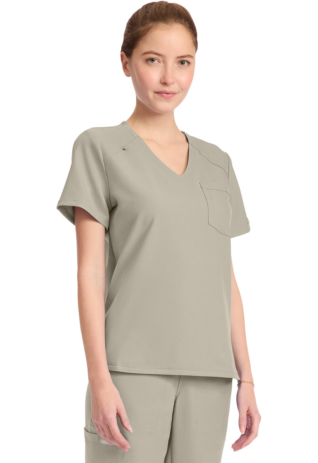 Originals Ultra CK954A Women's Tuck-in V-Neck Top Khaki Image