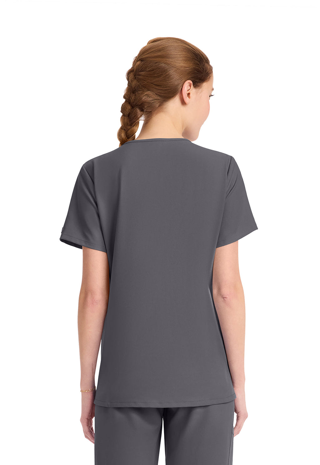 Workwear Originals Ultra CK954A Women's Tuck-in V-Neck Scrub Top Pewter