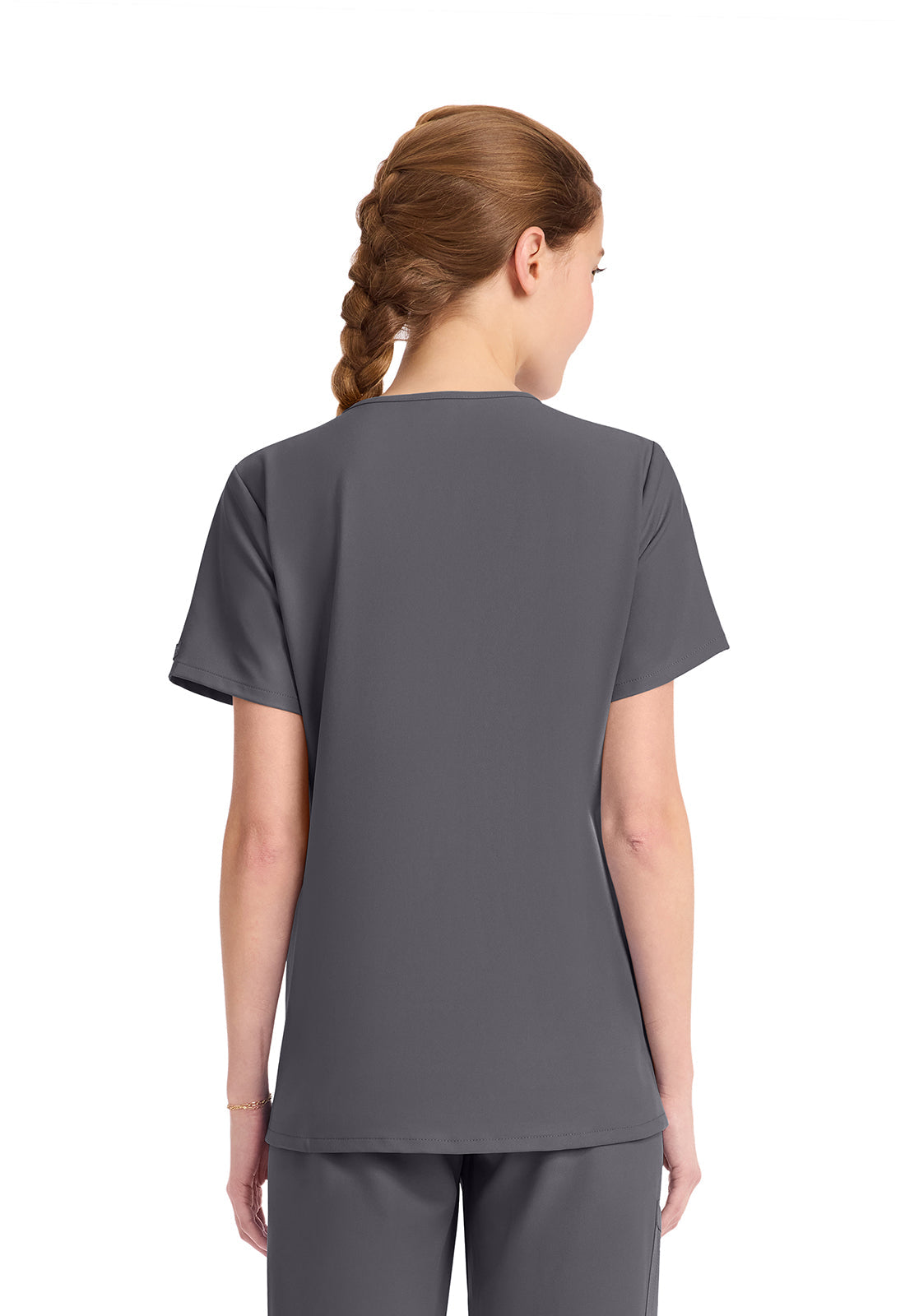 Workwear Originals Ultra CK954A Women's Tuck-in V-Neck Scrub Top Pewter