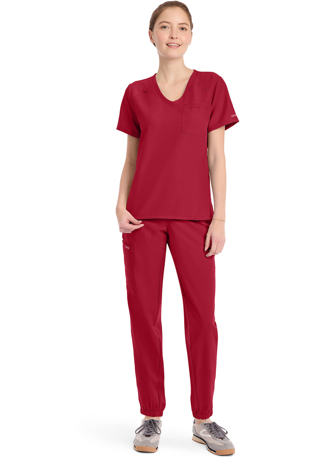 Originals Ultra CK954A Women's Tuck-in V-Neck Top Red Image