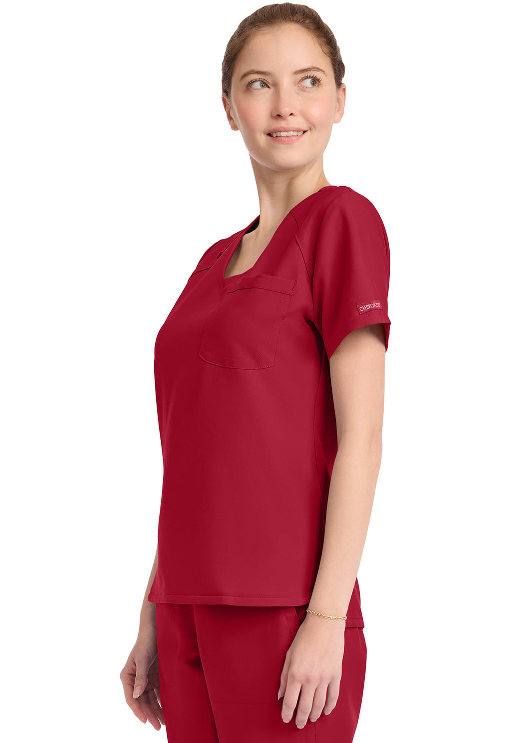 Originals Ultra CK954A Women's Tuck-in V-Neck Top Red Image