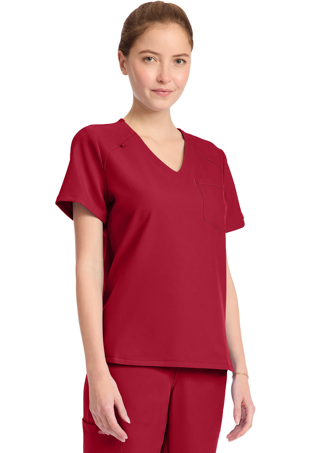 Originals Ultra CK954A Women's Tuck-in V-Neck Top Red Image