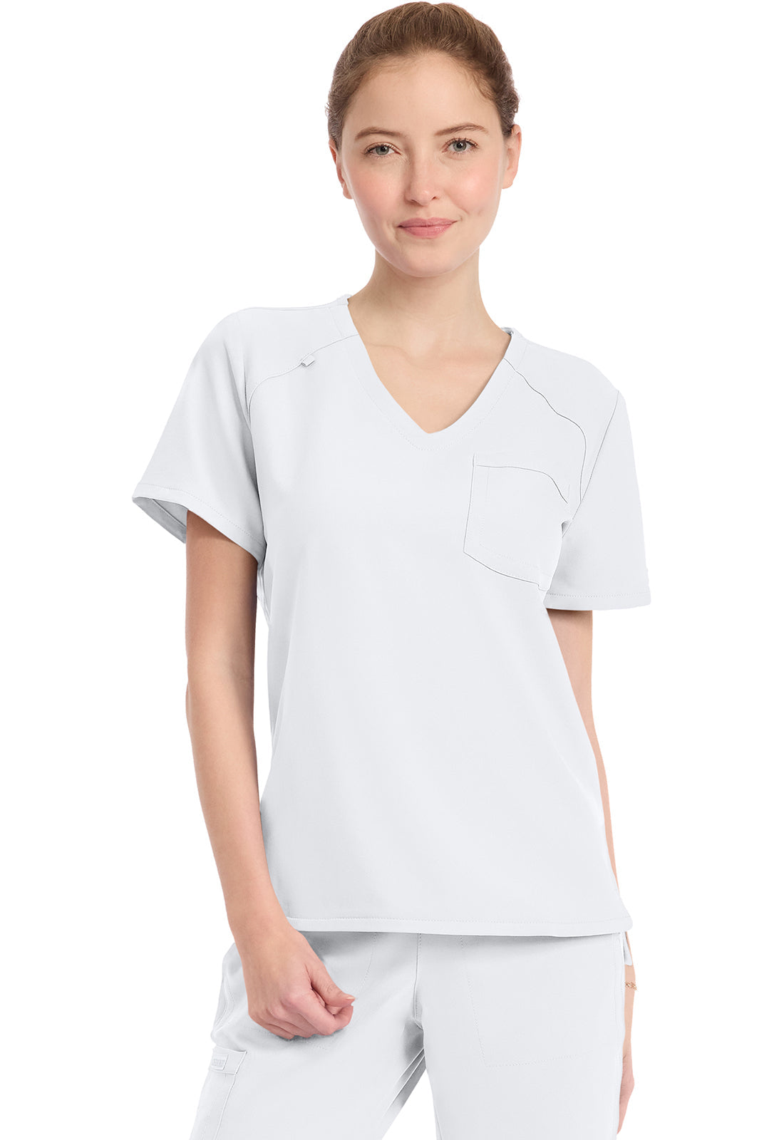 Workwear Originals Ultra CK954A Women's Tuck-in V-Neck Scrub Top White