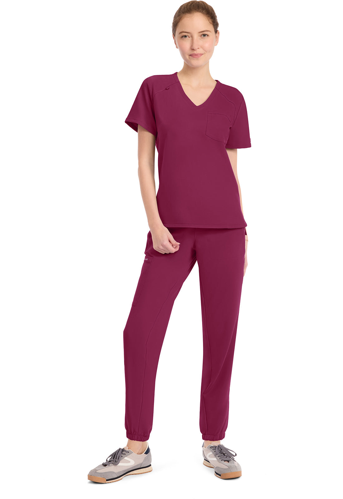 Originals Ultra CK954A Women's Tuck-in V-Neck Top Wine