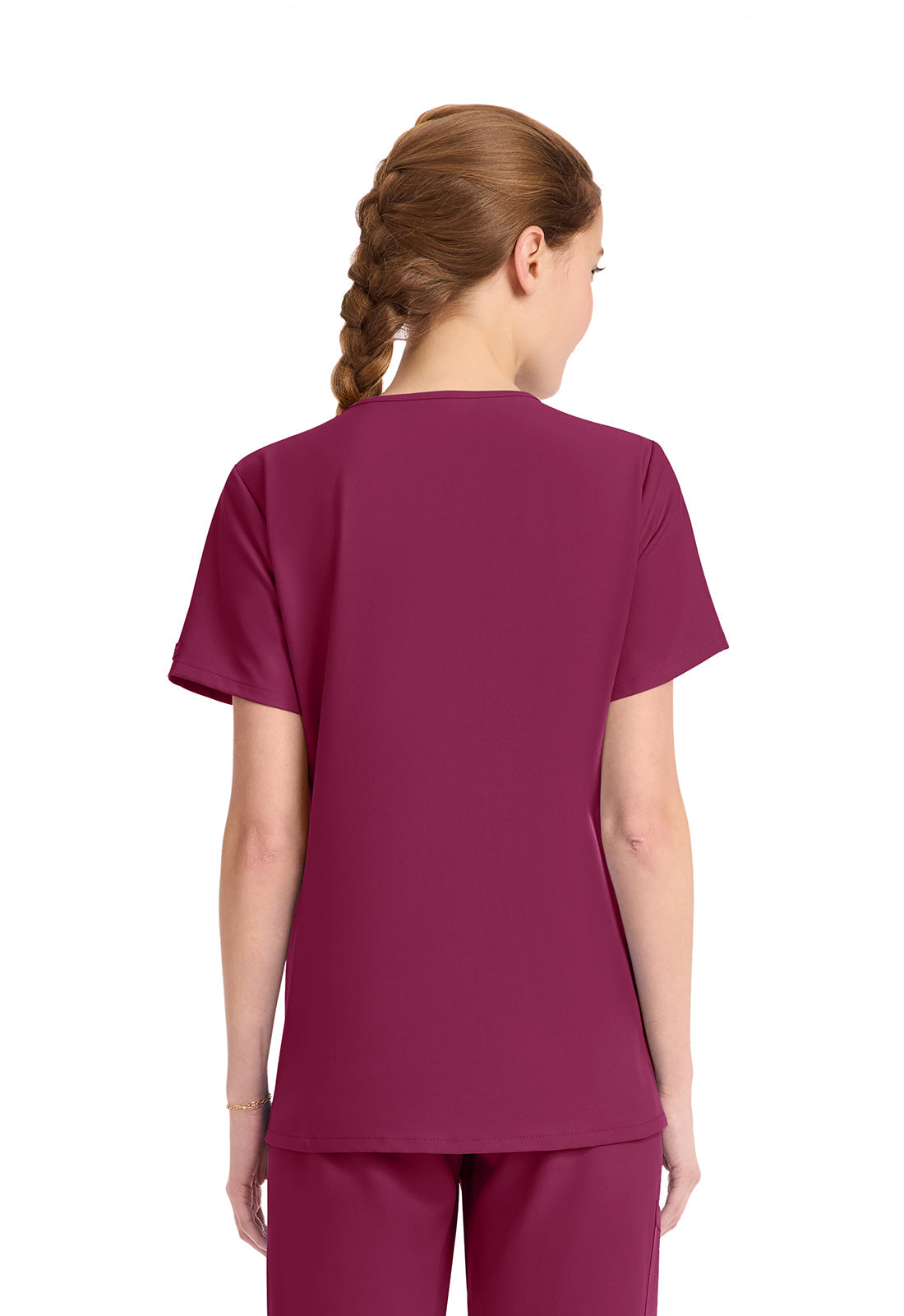 Workwear Originals Ultra CK954A Women's Tuck-in V-Neck Scrub Top Wine